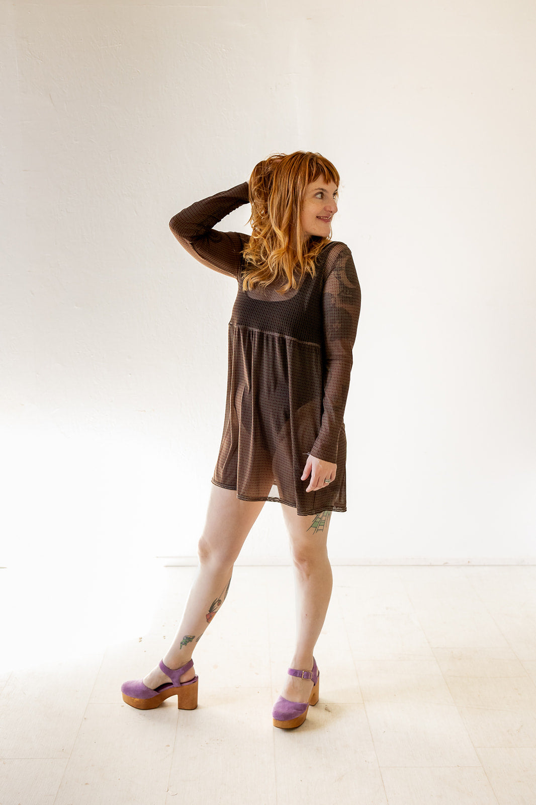 Megumi Mini Dress in Earth Deco