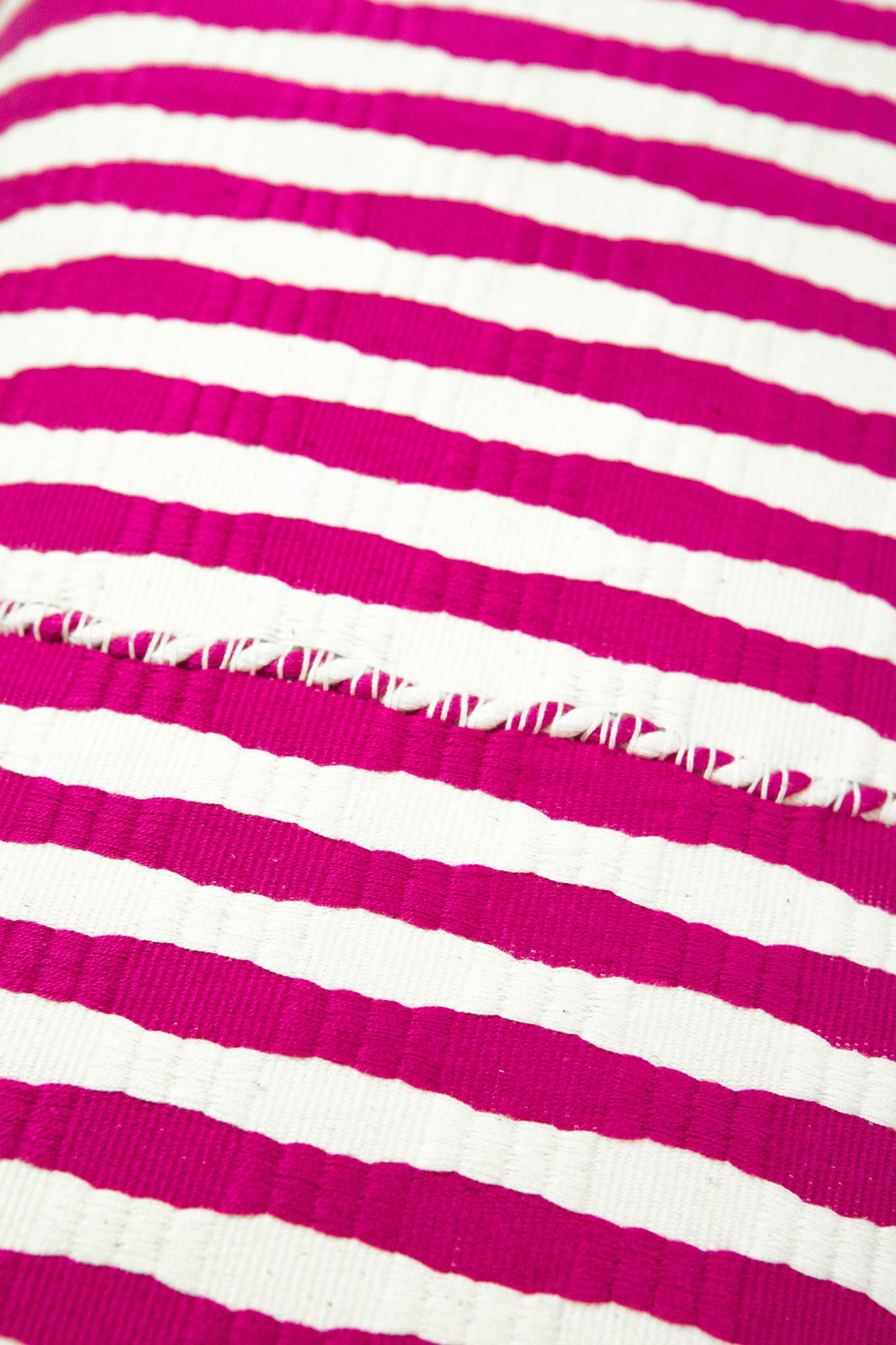 Antigua Pillow - Fuchsia Pink Stripe