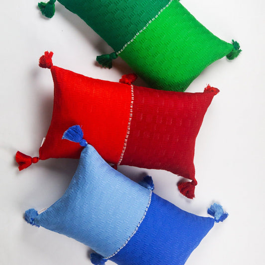 Antigua Pillow - Red Colorblocked