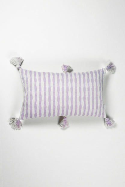 Antigua Pillow - Light Lavender Stripe