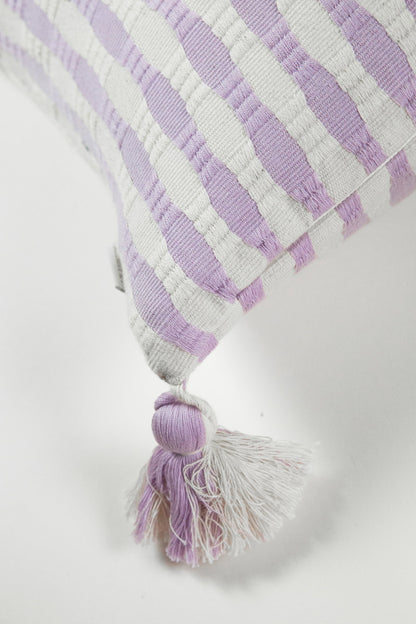 Antigua Pillow - Light Lavender Stripe