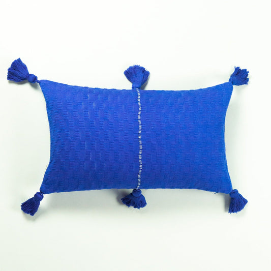 Antigua Pillow - Medium Blue Solid