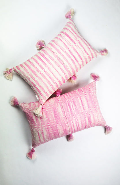 Antigua Pillow - Faded Pink Solid