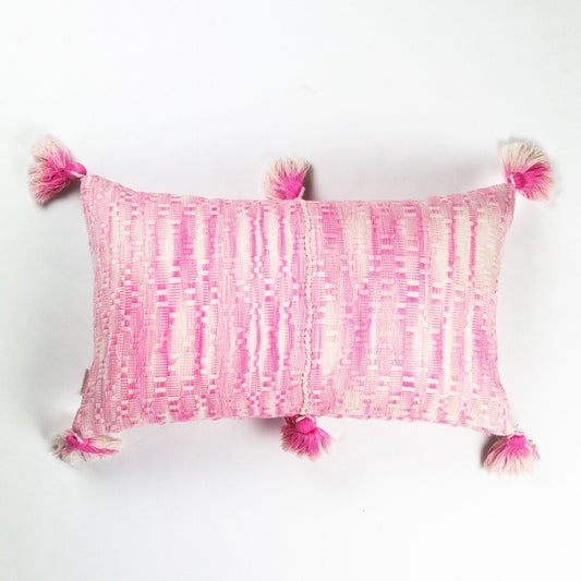 Antigua Pillow - Faded Pink Solid