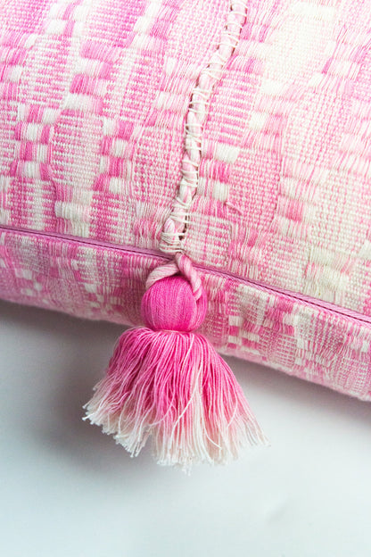 Antigua Pillow - Faded Pink Solid