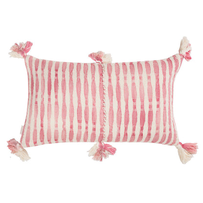 Antigua Pillow- Faded Pink Stripe