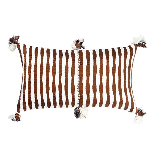 Antigua Pillow - Umber Stripe