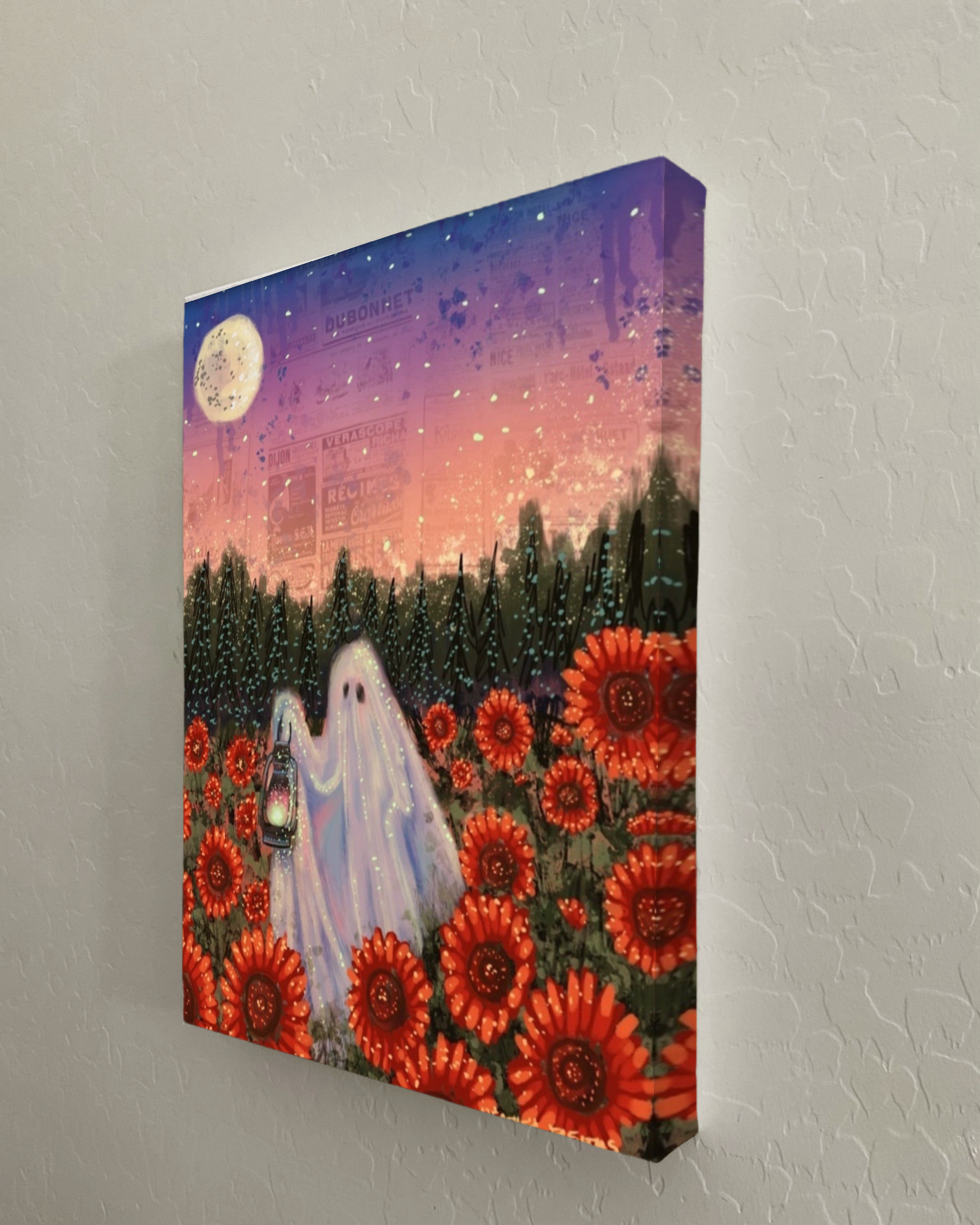 Sunflower Ghost Print