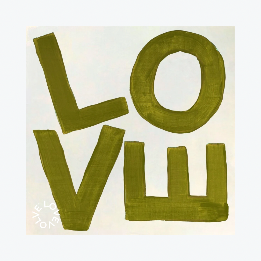 LOVE Square© Print - Green and White