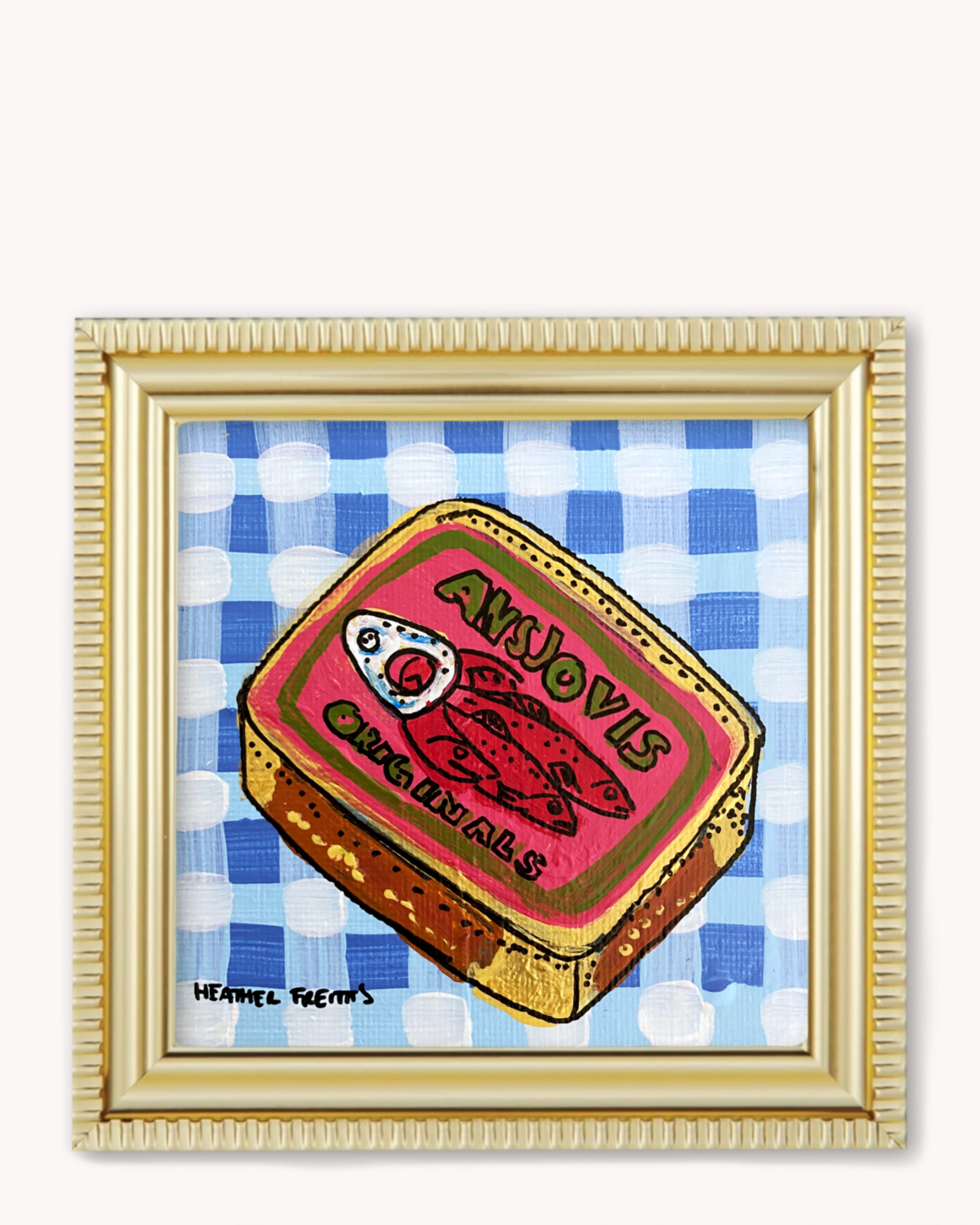 Anchovies Framed Magnet (Medium)