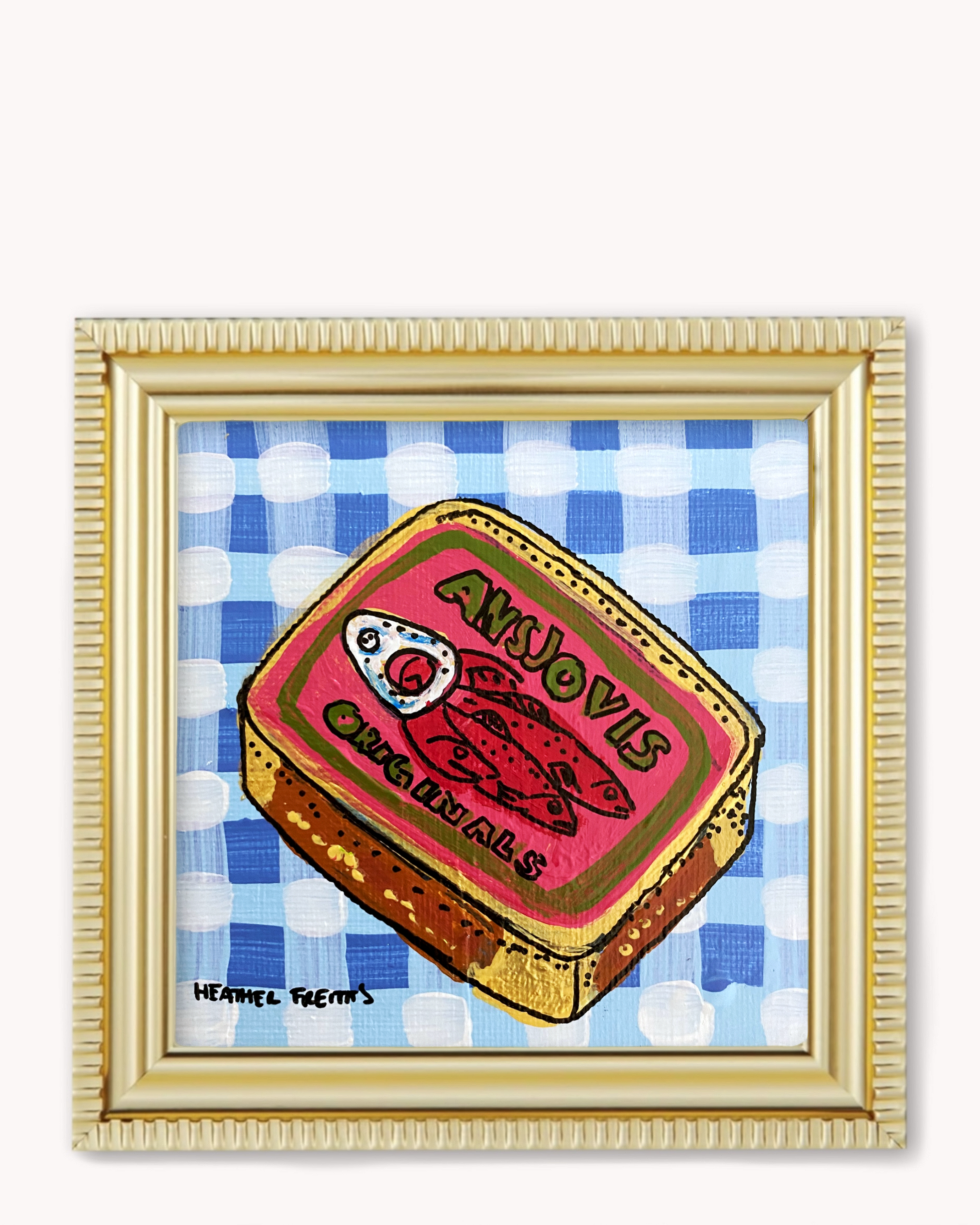Anchovies Framed Magnet (Medium)