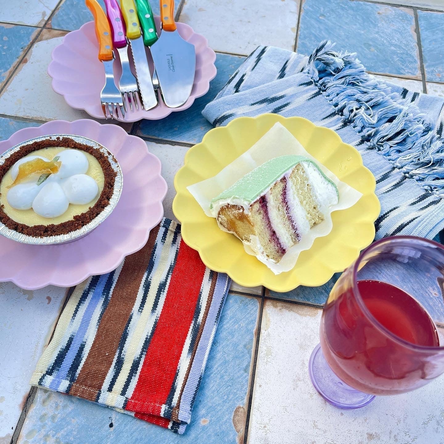 Xela Multi Jaspe Cocktail Napkins Set of 4 - Arte House