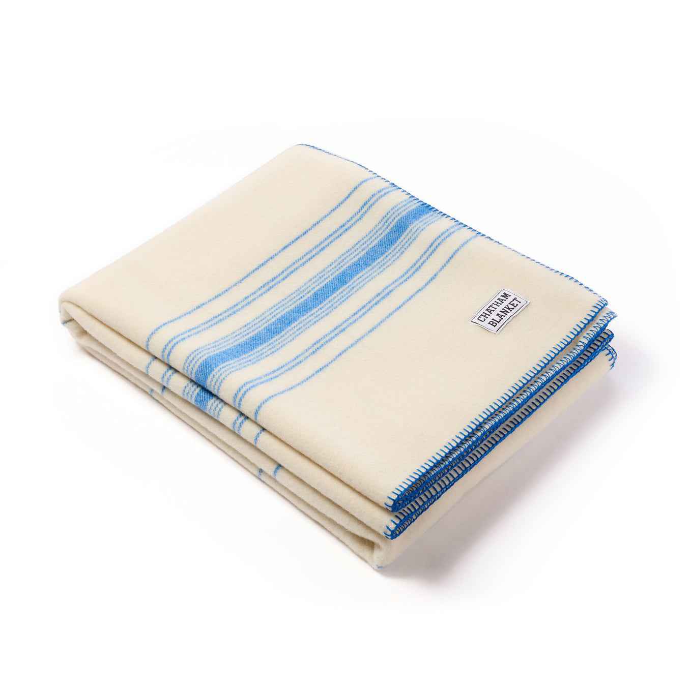 Chatham Blanket: Blue Stripe Throw