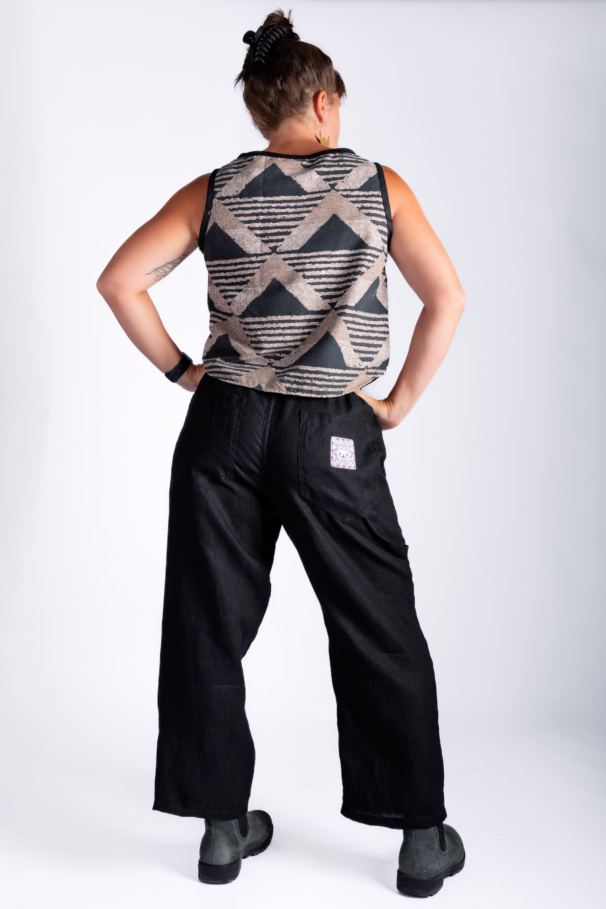 European Linen Work Pant - Black - Arte House