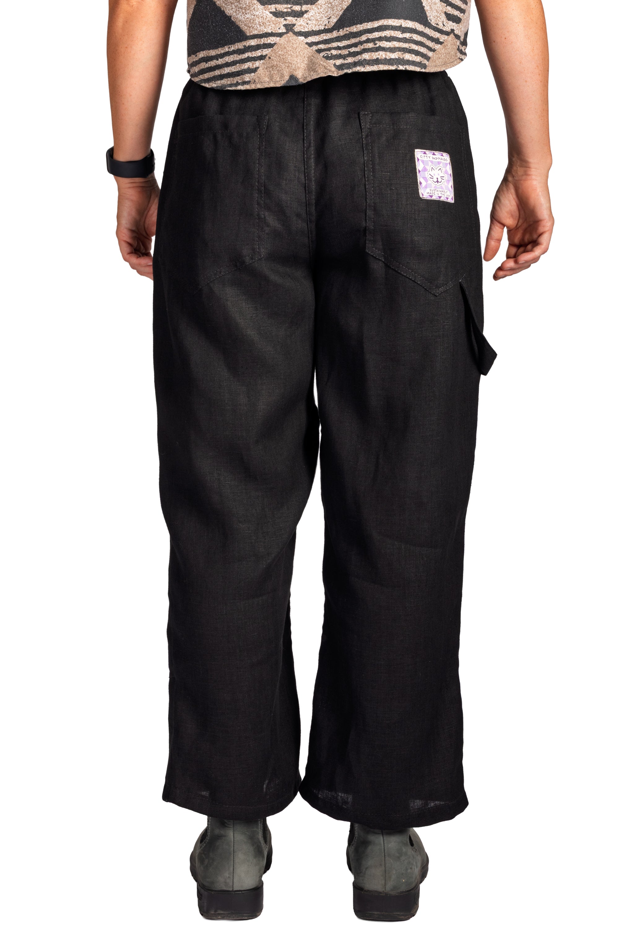 European Linen Work Pant - Black - Arte House
