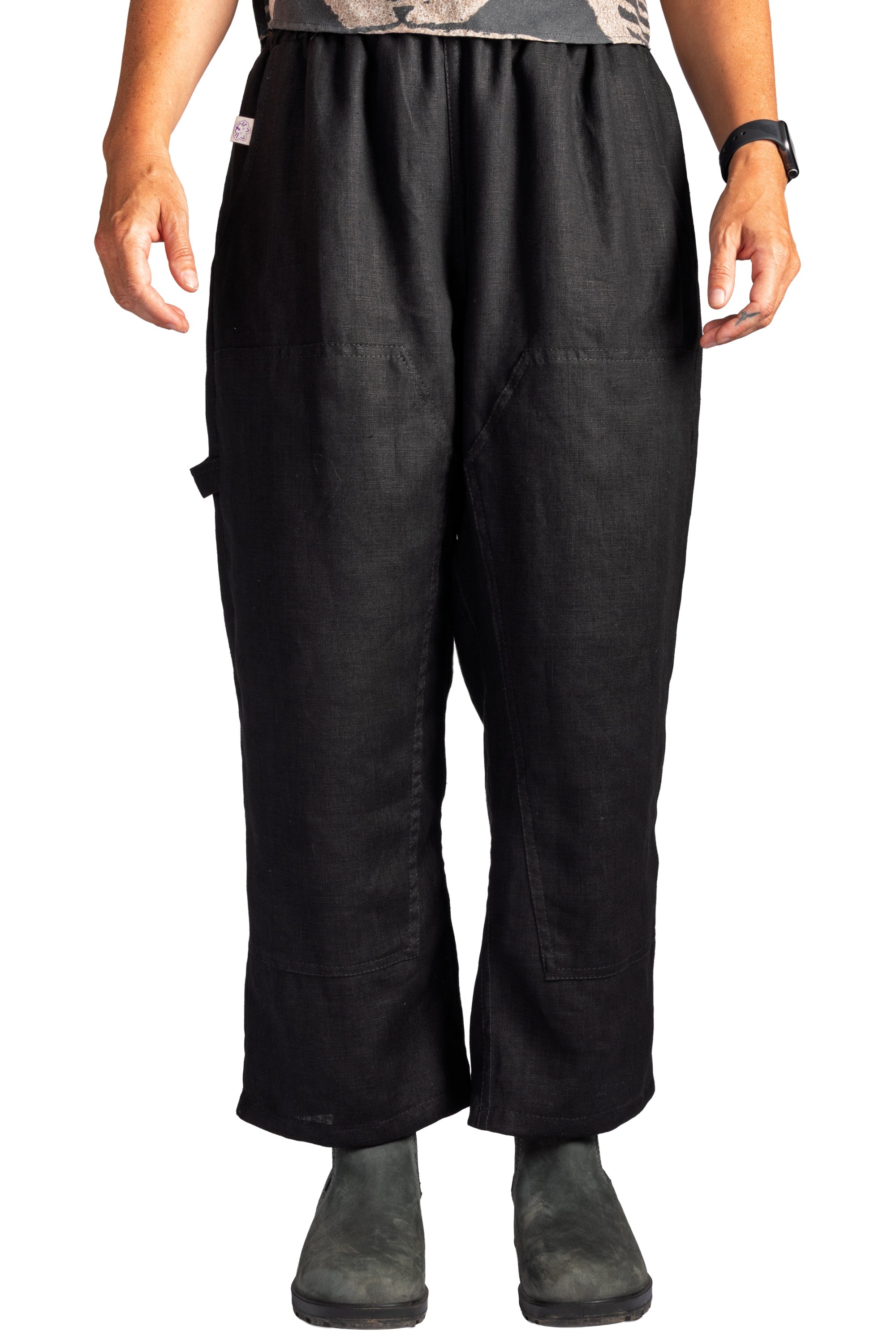 European Linen Work Pant - Black - Arte House