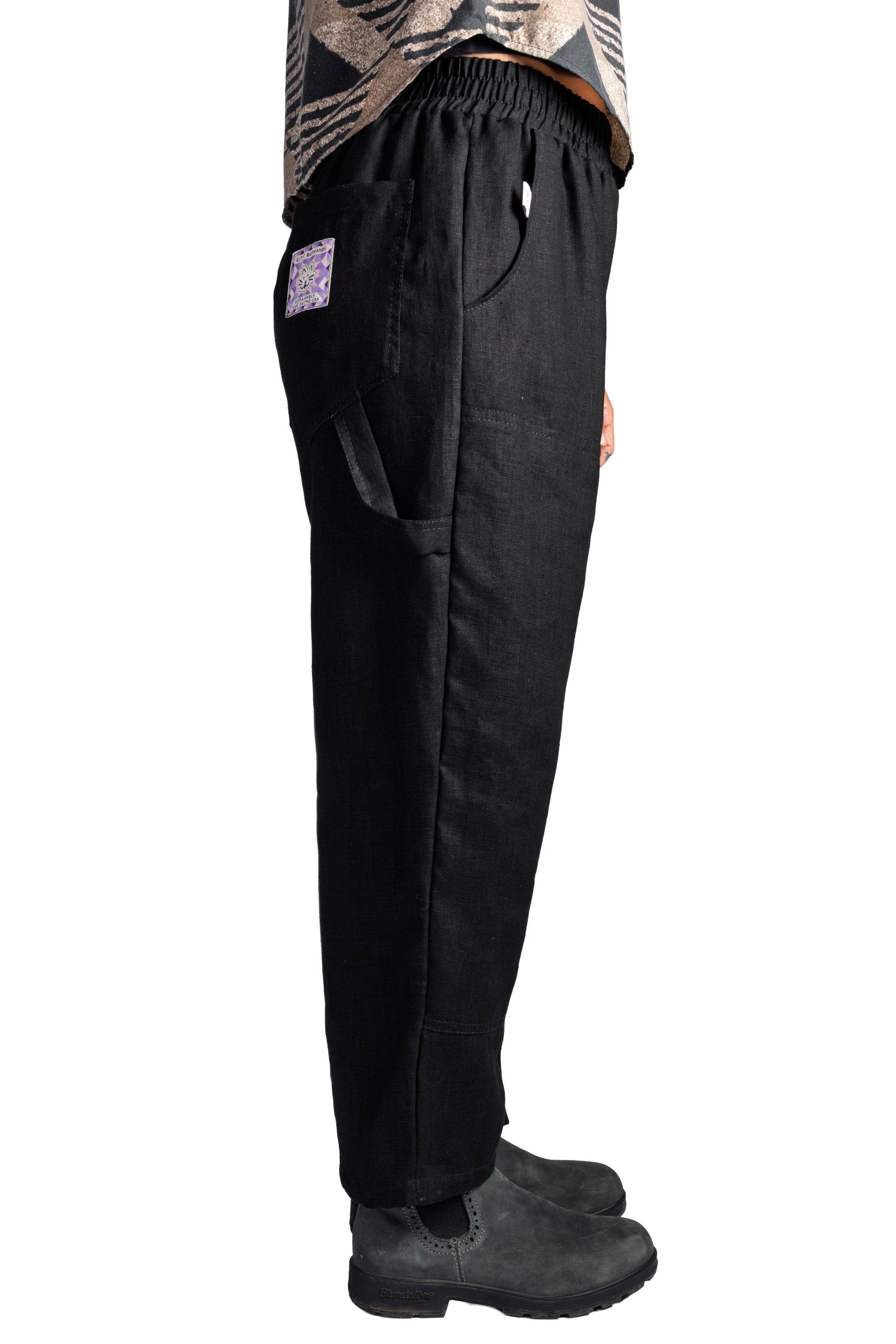 European Linen Work Pant - Black - Arte House