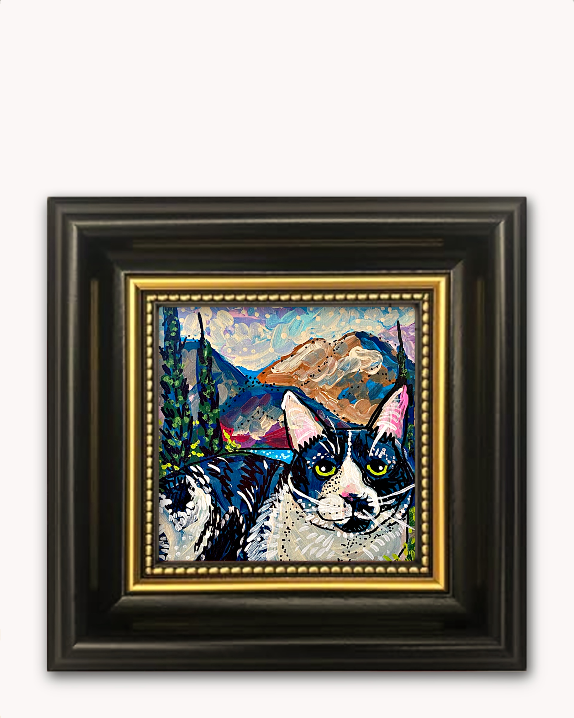 Tuscany Cat Framed Magnet ( Medium ) - Arte House
