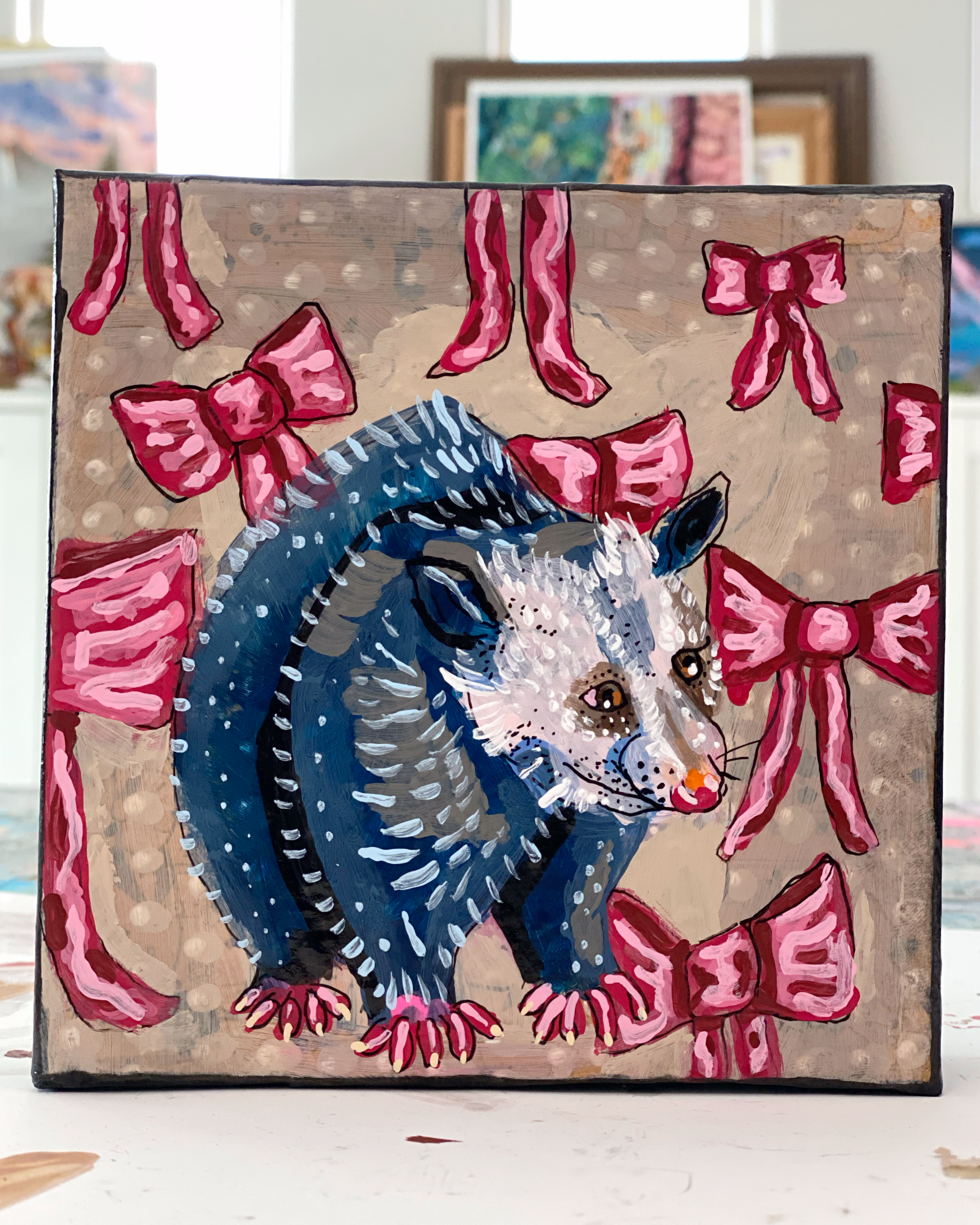 Opossum Bows ( original painting ) - Arte House