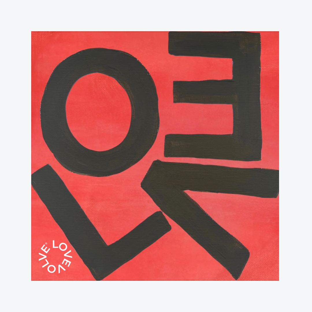 LOVE Square© Print - Black and Red - Arte House