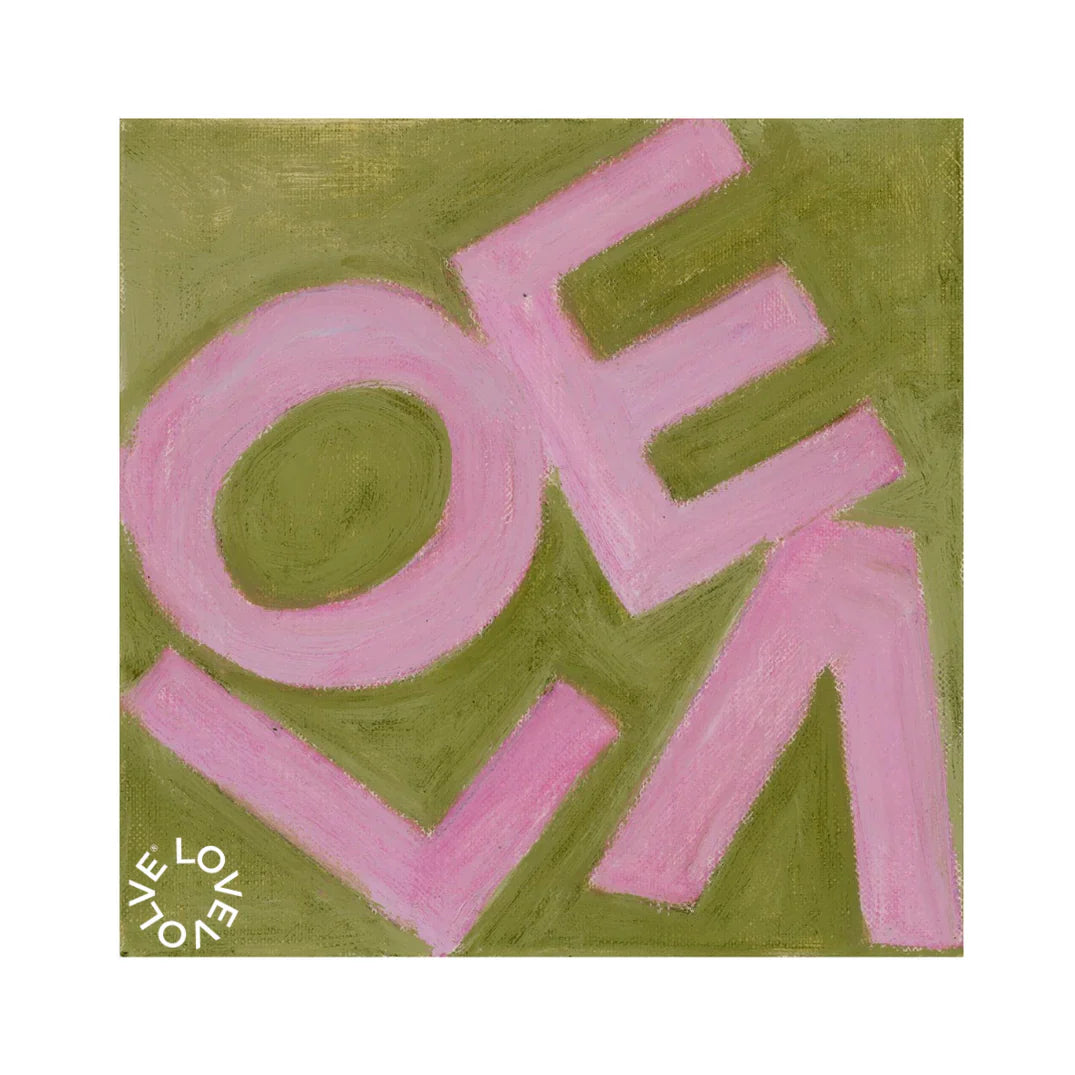 LOVE Square© Print - Pink and Olive - Arte House