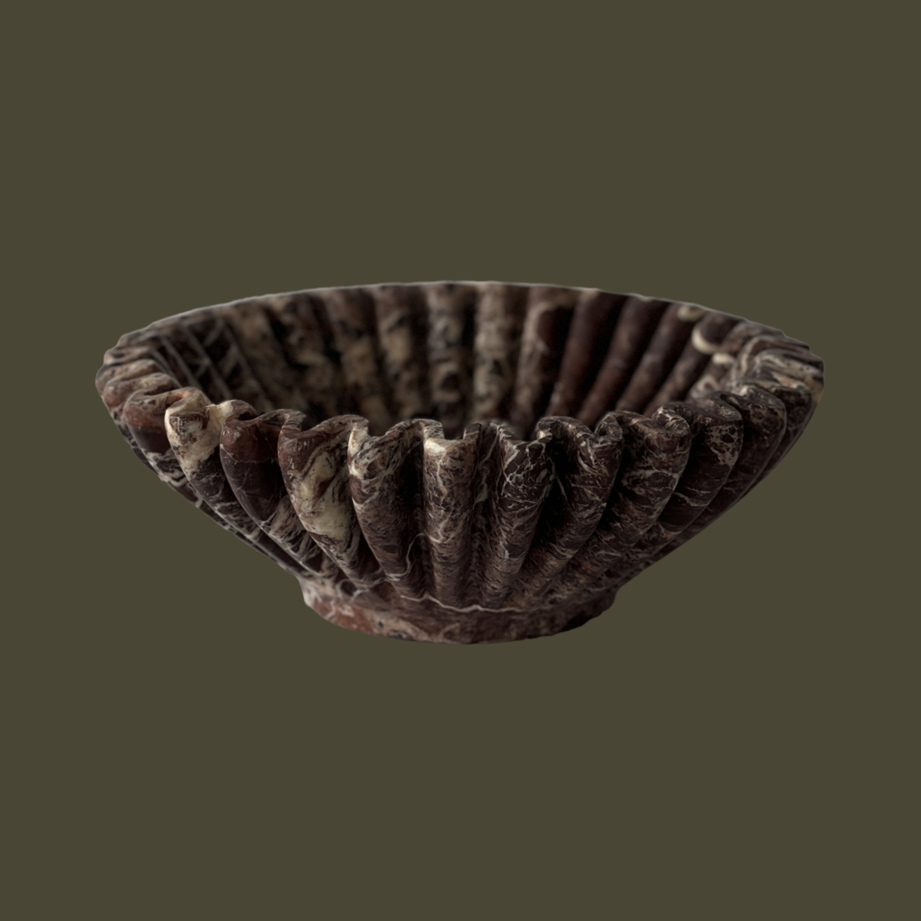 Ruffle Bowl in Cherry Gold