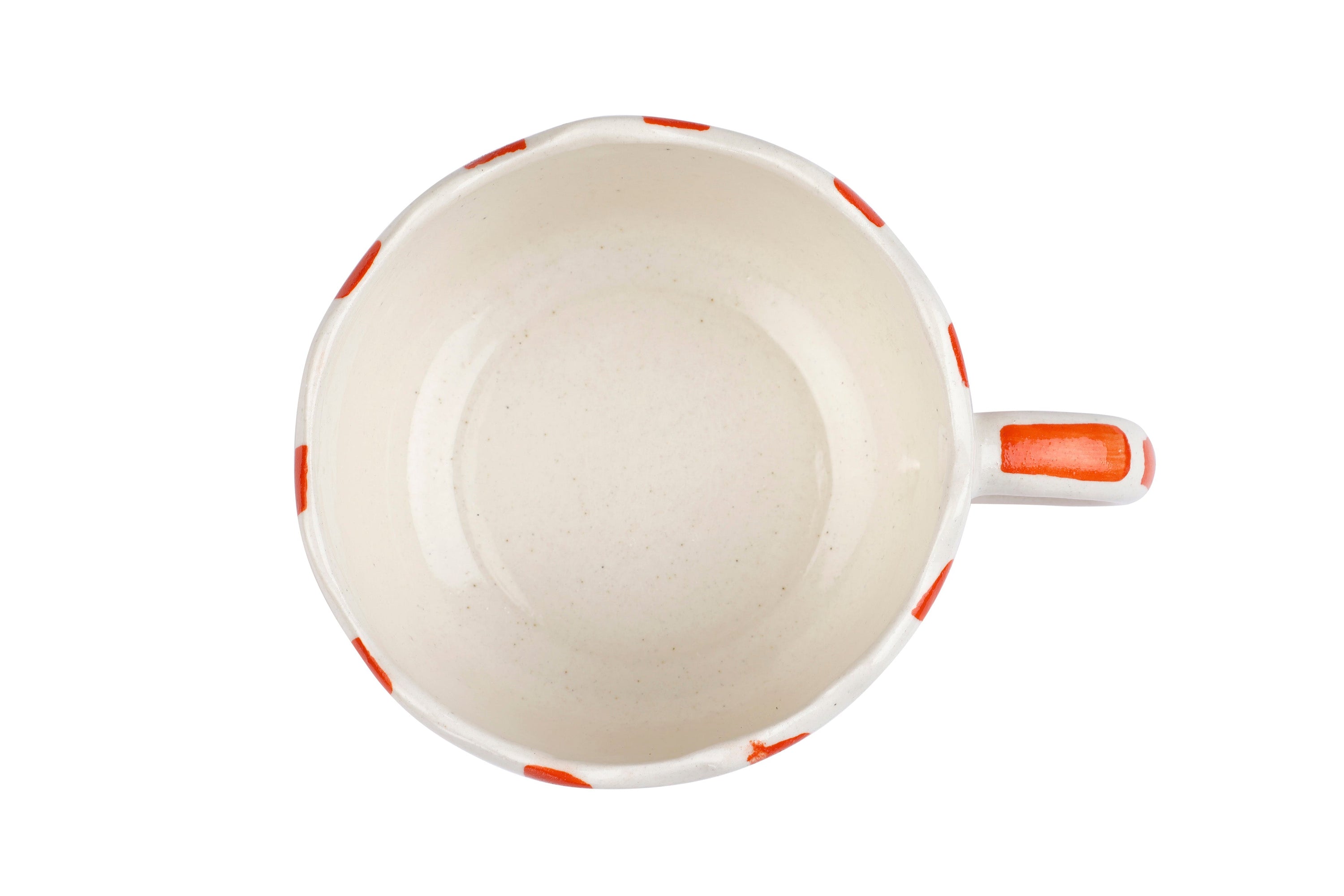 Ceramic  wavy Orange Coffee Cup , 2.9 x 3.9 Inches (SET OF 2) - Arte House