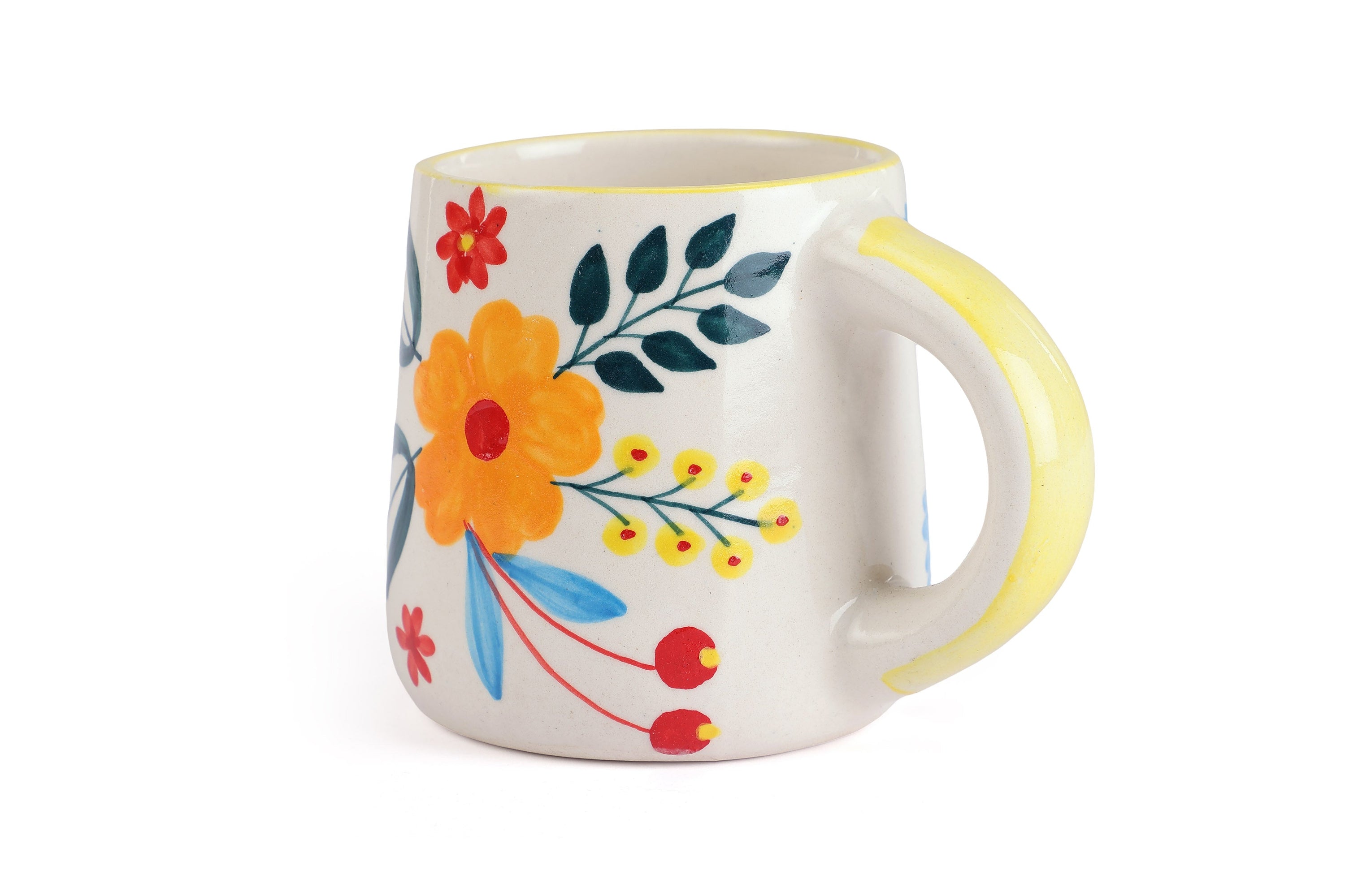 Floral Extravaganza Coffee Mug- Multi ,  3.5 X 2.5 Inches (Set of 4) - Arte House