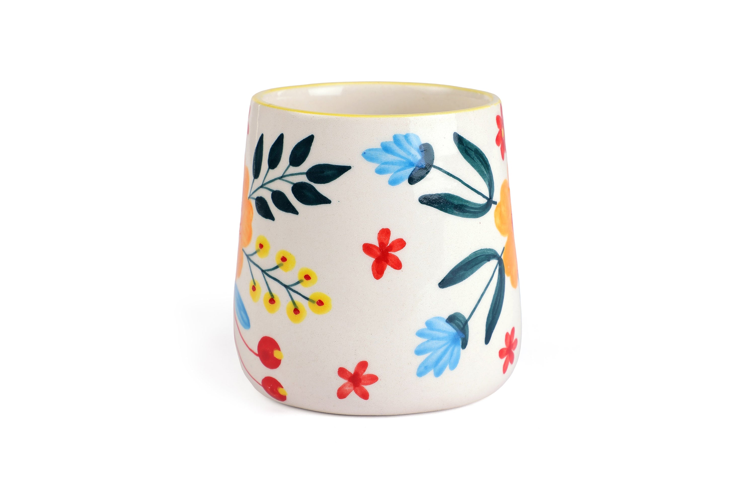 Floral Extravaganza Coffee Mug- Multi ,  3.5 X 2.5 Inches (Set of 4) - Arte House