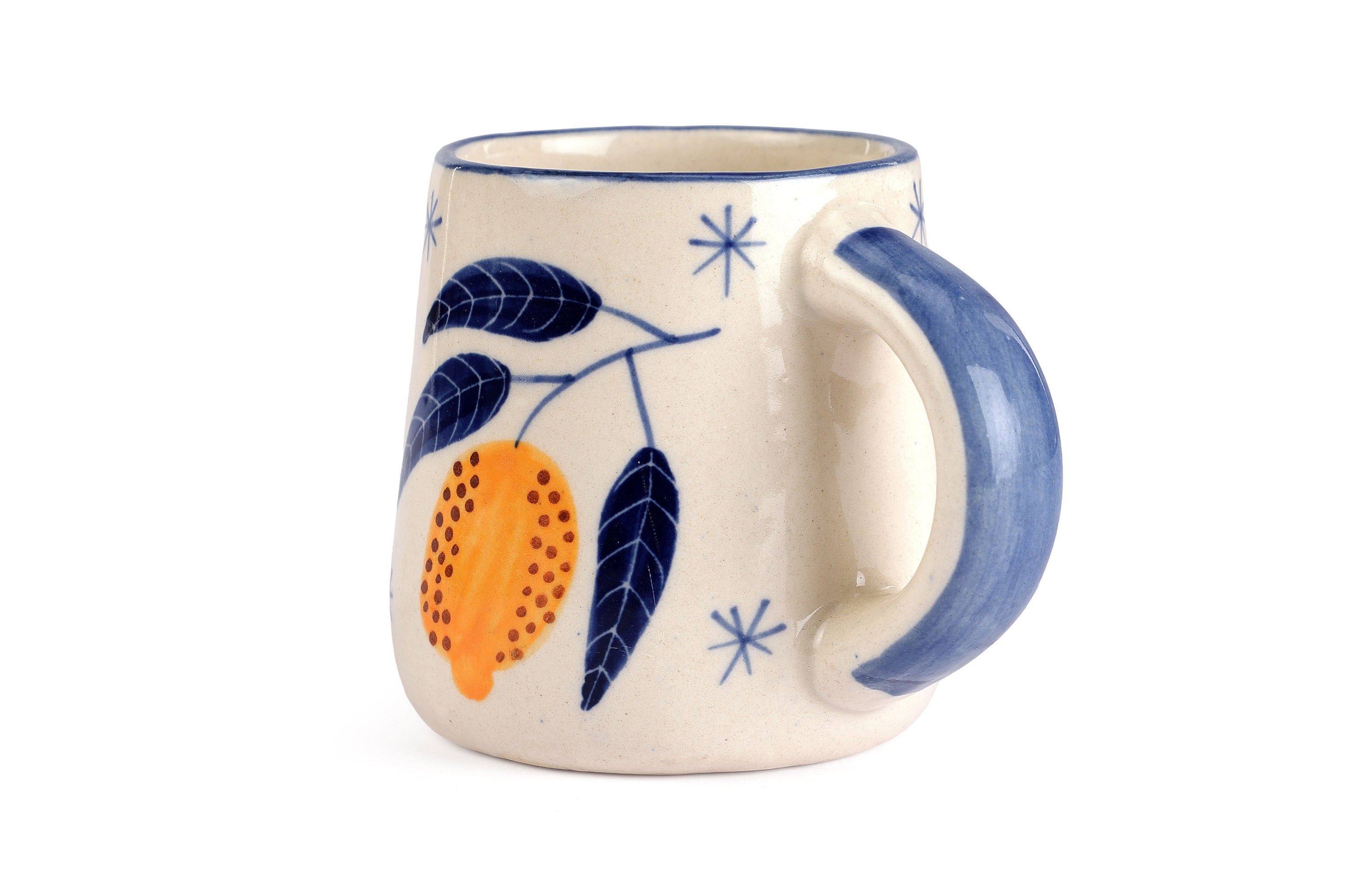Lemon Coffee Mug- Yellow ,  3.5 X 3 Inches (set of 2) - Arte House