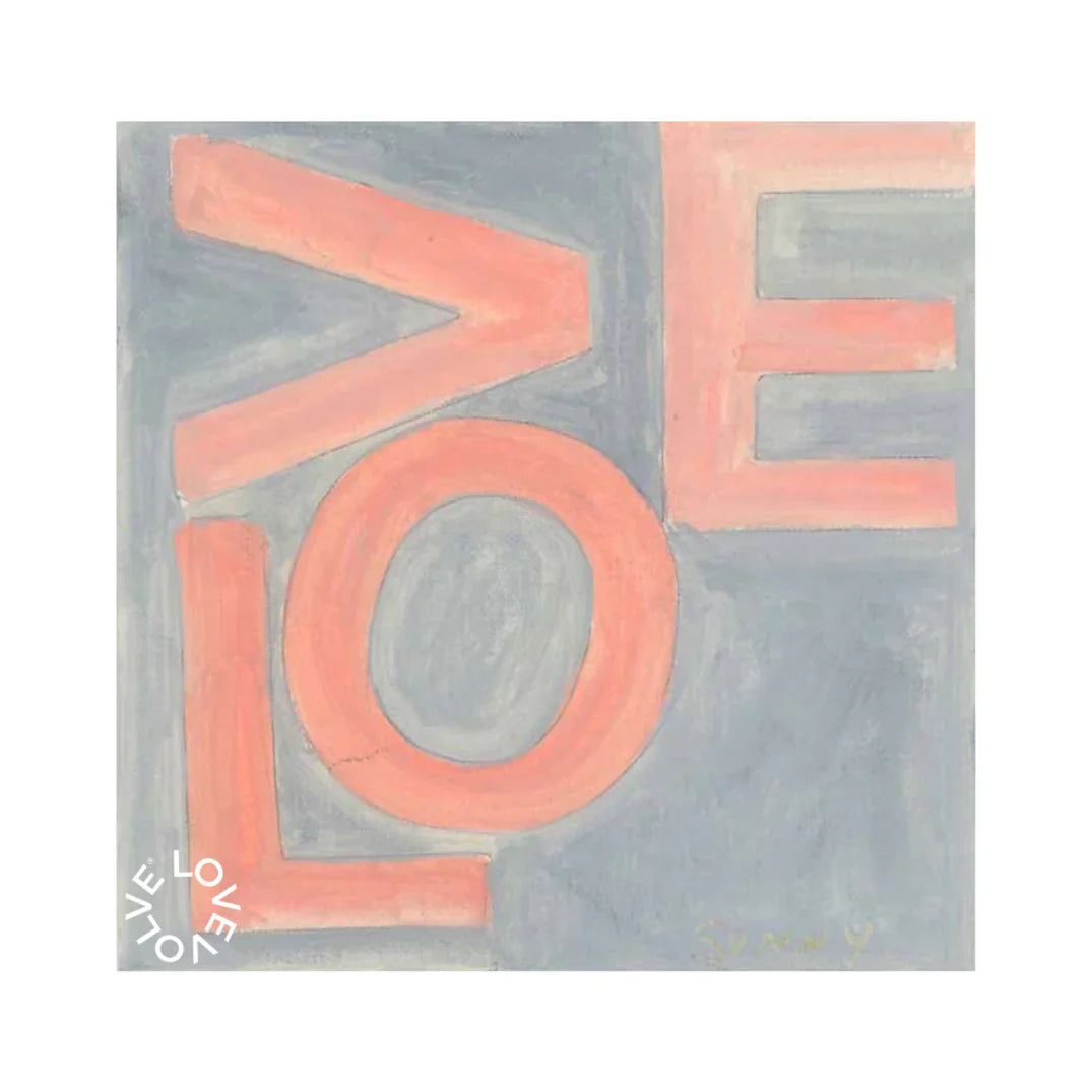 LOVE Square© Print - Pink and Gray - Arte House