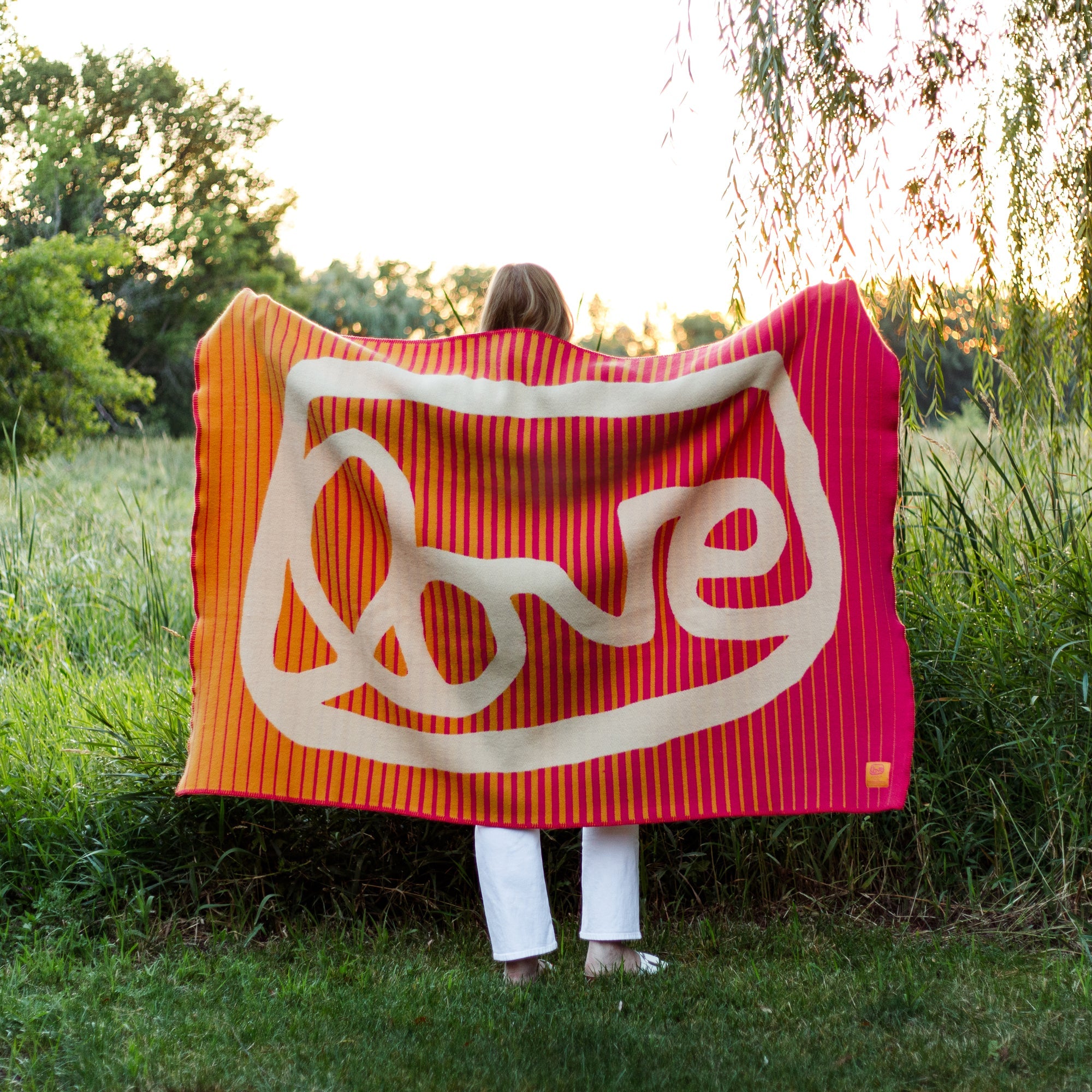 grantLOVE x Faribault Mill LOVE Throw Blanket - Sunset