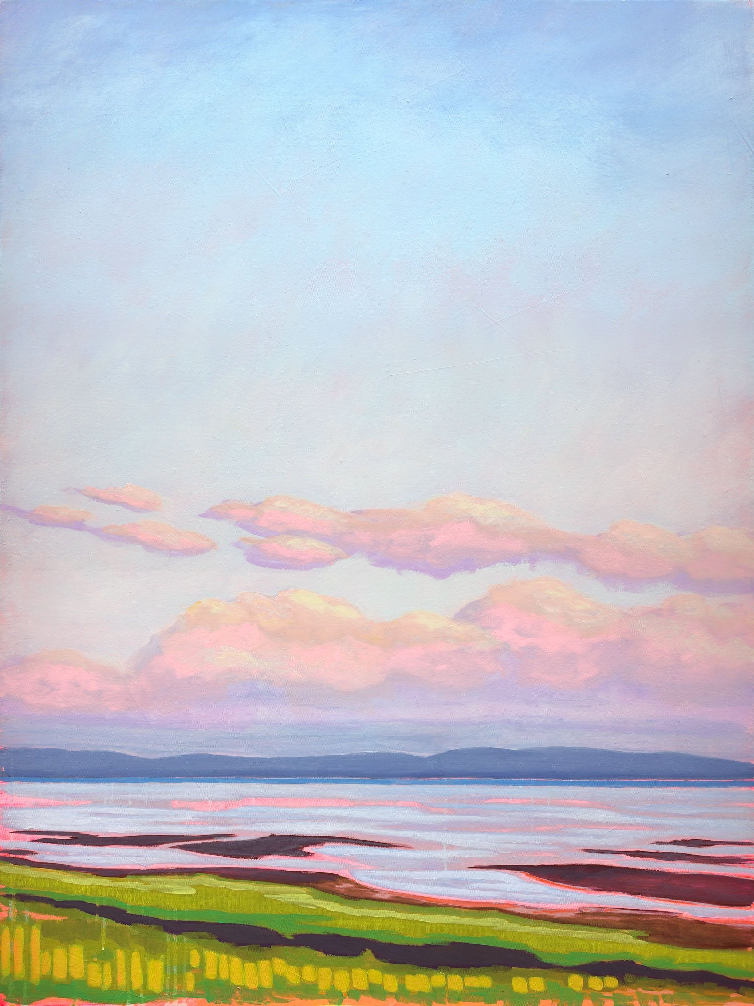 Low Tide at Dusk a Vertical Art Print - Arte House