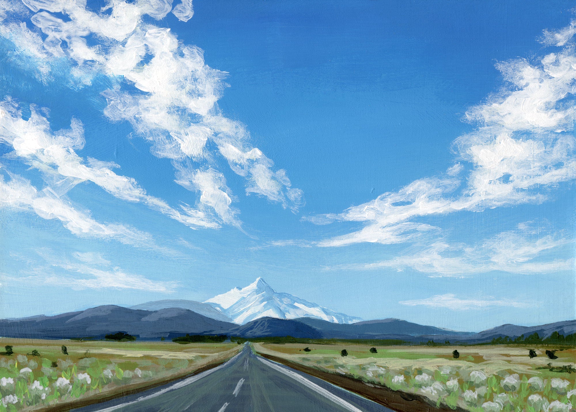 Mt. Hood From Madras a Horizontal Art Print - Arte House