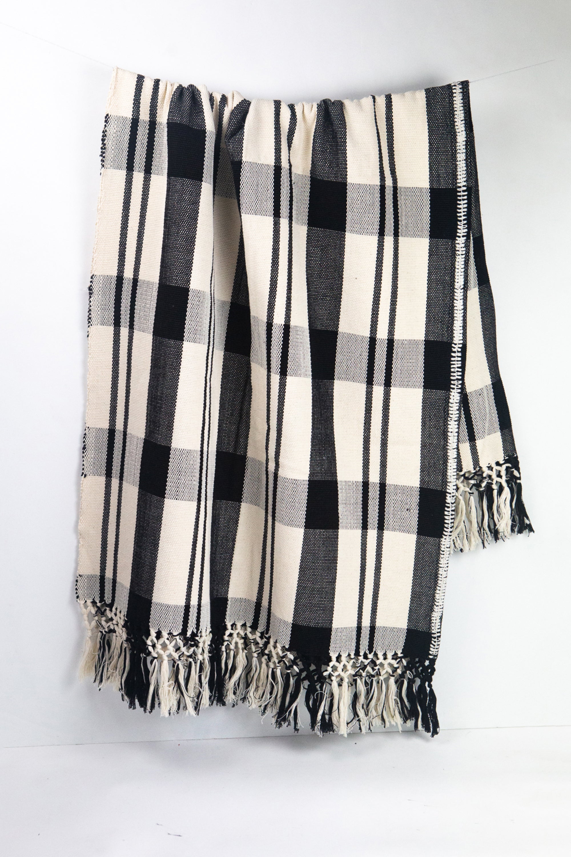 Cecilia Striped Cotton Throw Blanket - Arte House