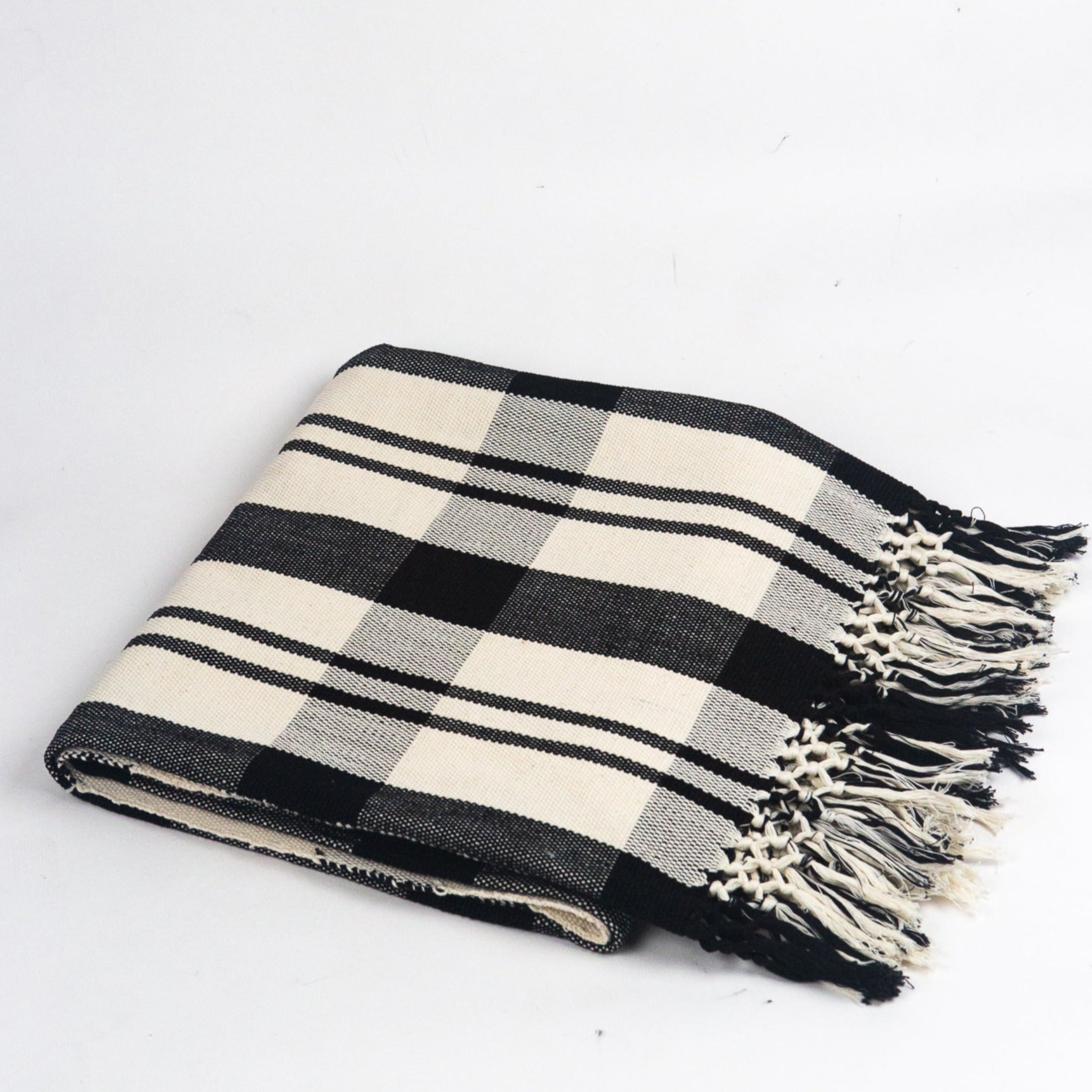 Cecilia Striped Cotton Throw Blanket - Arte House