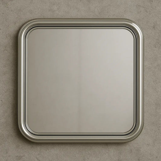 Chrome Bold Square Mirror