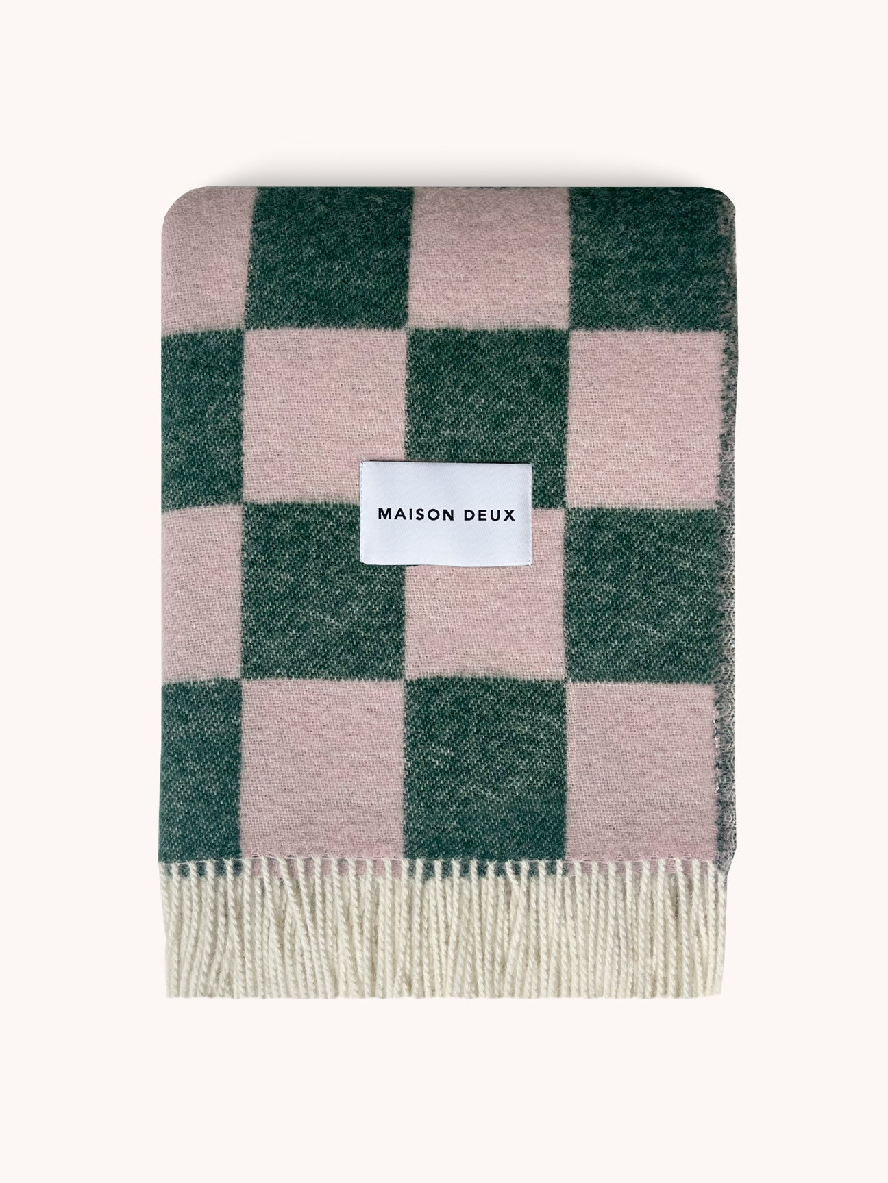 Blanket CHECKERBOARD Green / Pink 4.25 x 6.5 ft - Arte House