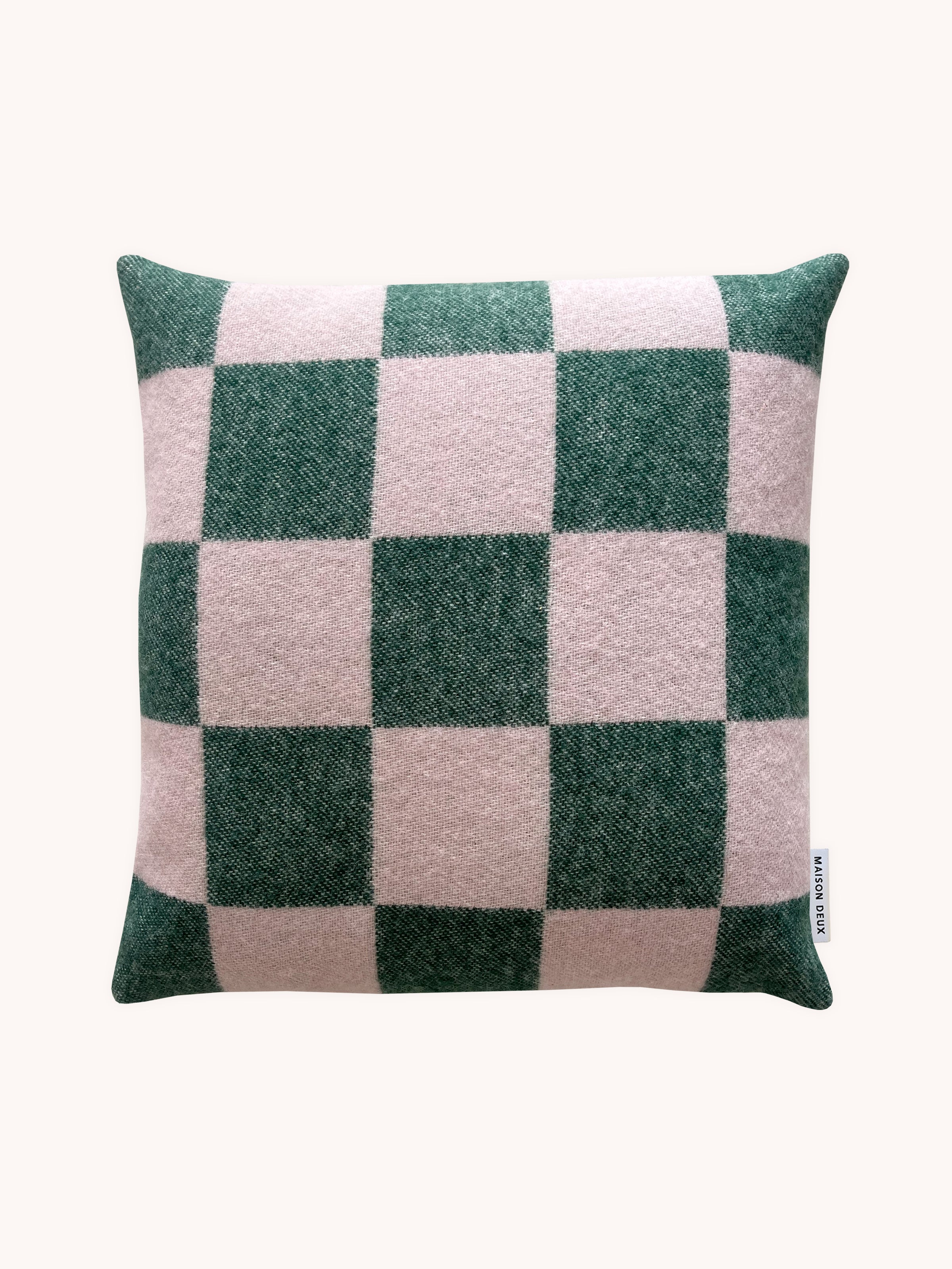 Cushion CHECKERBOARD Green / Pink 1.65 x 1.65 ft - Arte House