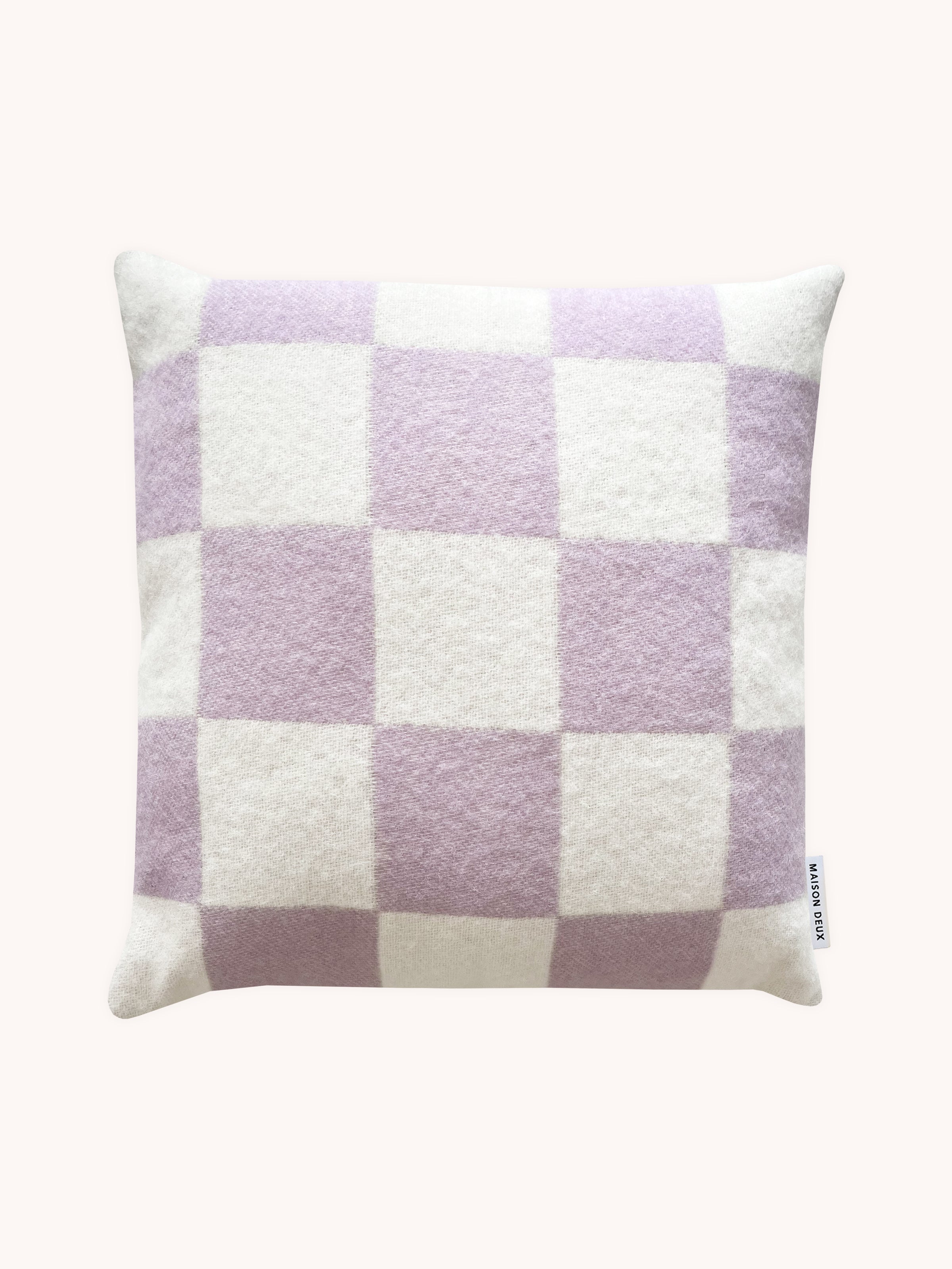 Cushion CHECKERBOARD Lilac / White 1.65 x 1.65 ft - Arte House