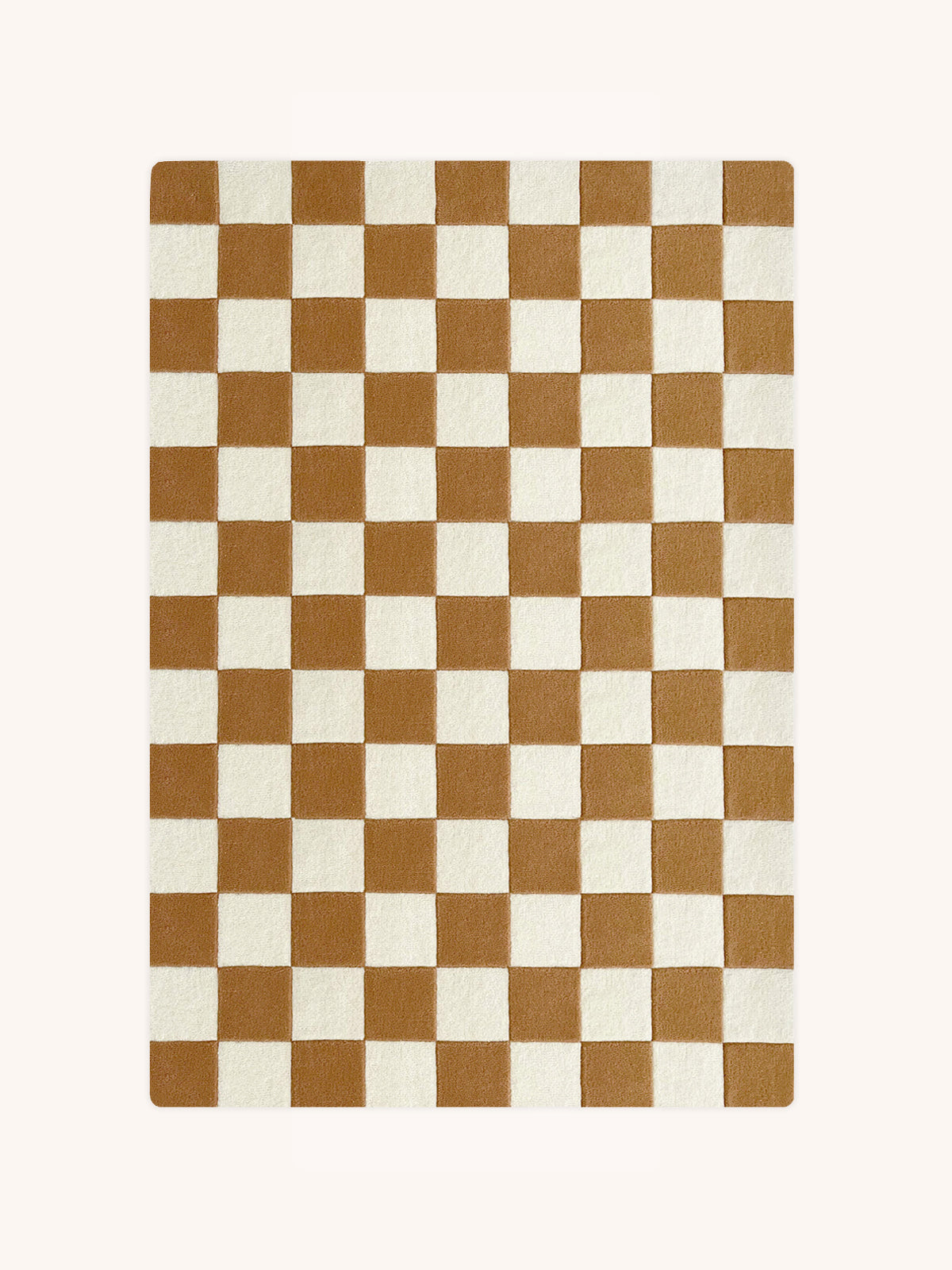 Rug CHECKERBOARD Terra Brown 3.9 x 5.9 ft - Arte House