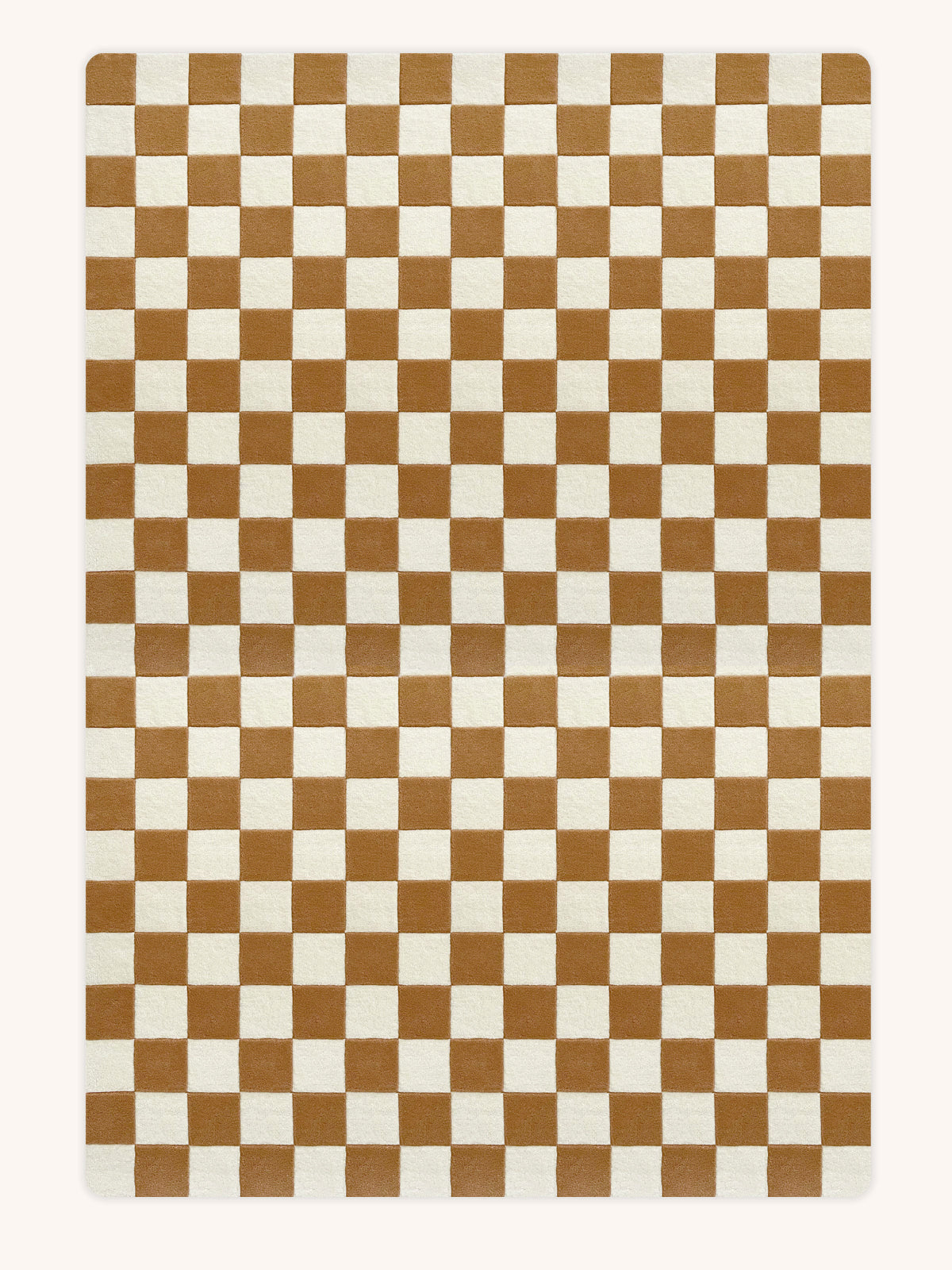 Rug CHECKERBOARD Terra Brown 6.6 x 9.8 ft - Arte House