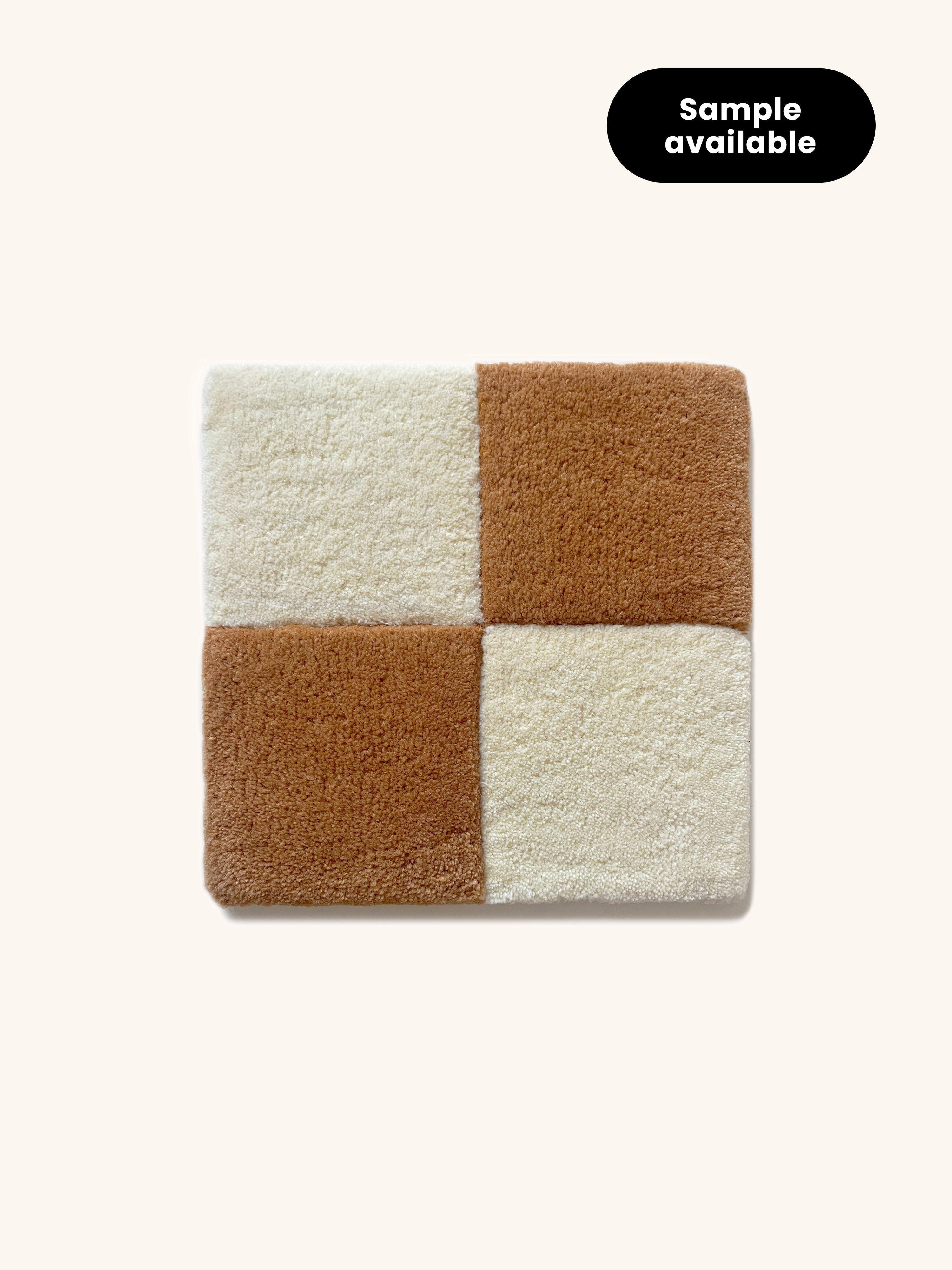 Rug CHECKERBOARD Terra Brown 6.6 x 9.8 ft - Arte House