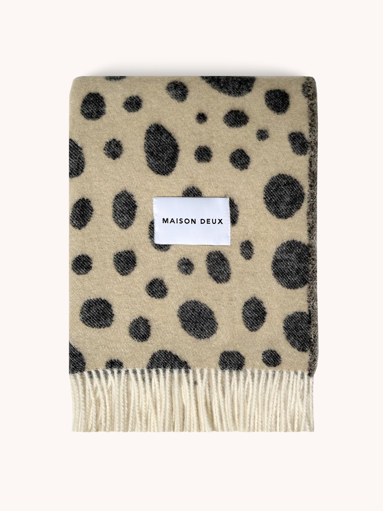 Blanket CHEETAH Beige / Black Print 4.25 x 6.5 ft - Arte House