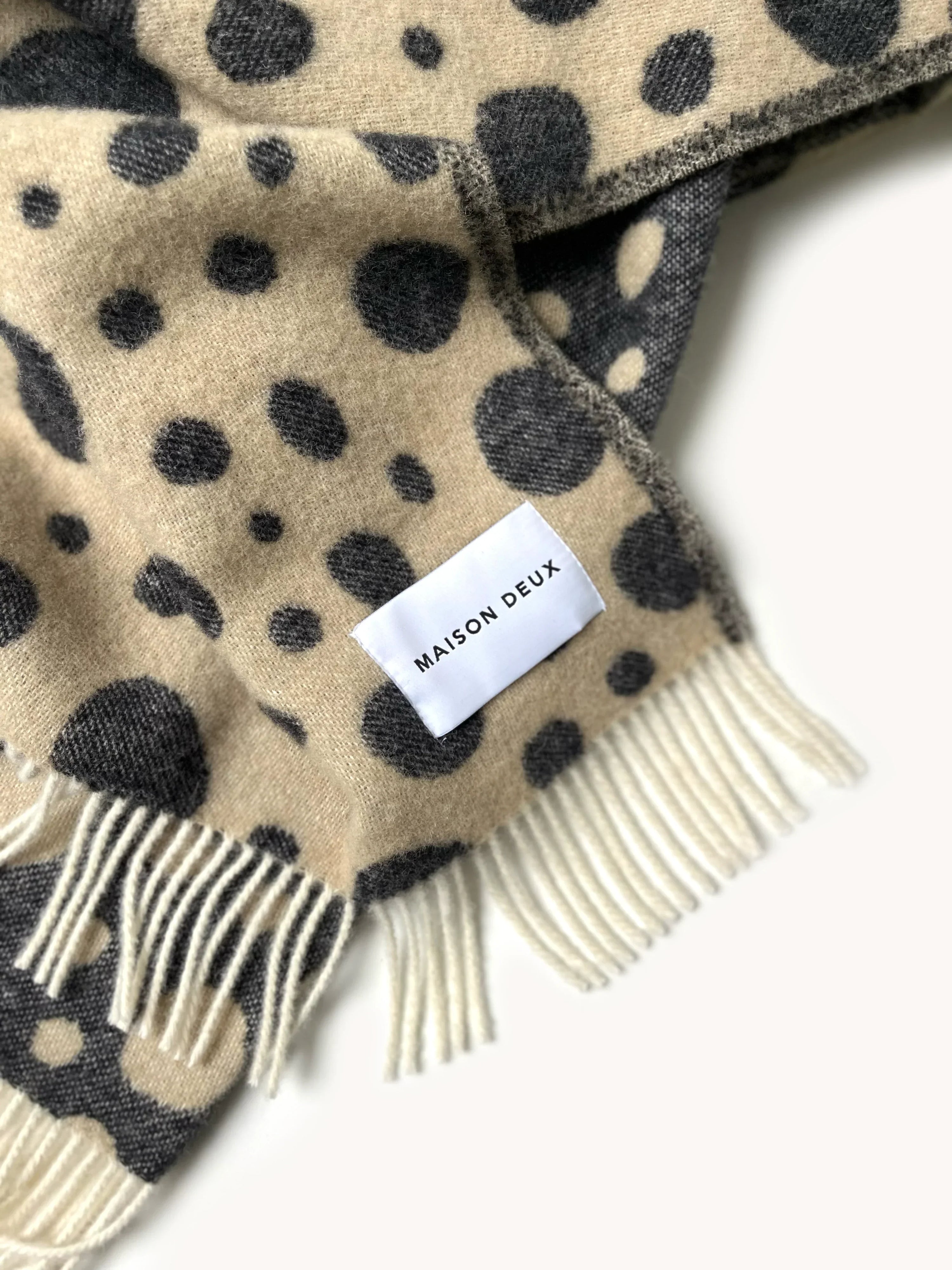 Blanket CHEETAH Beige / Black Print 4.25 x 6.5 ft - Arte House