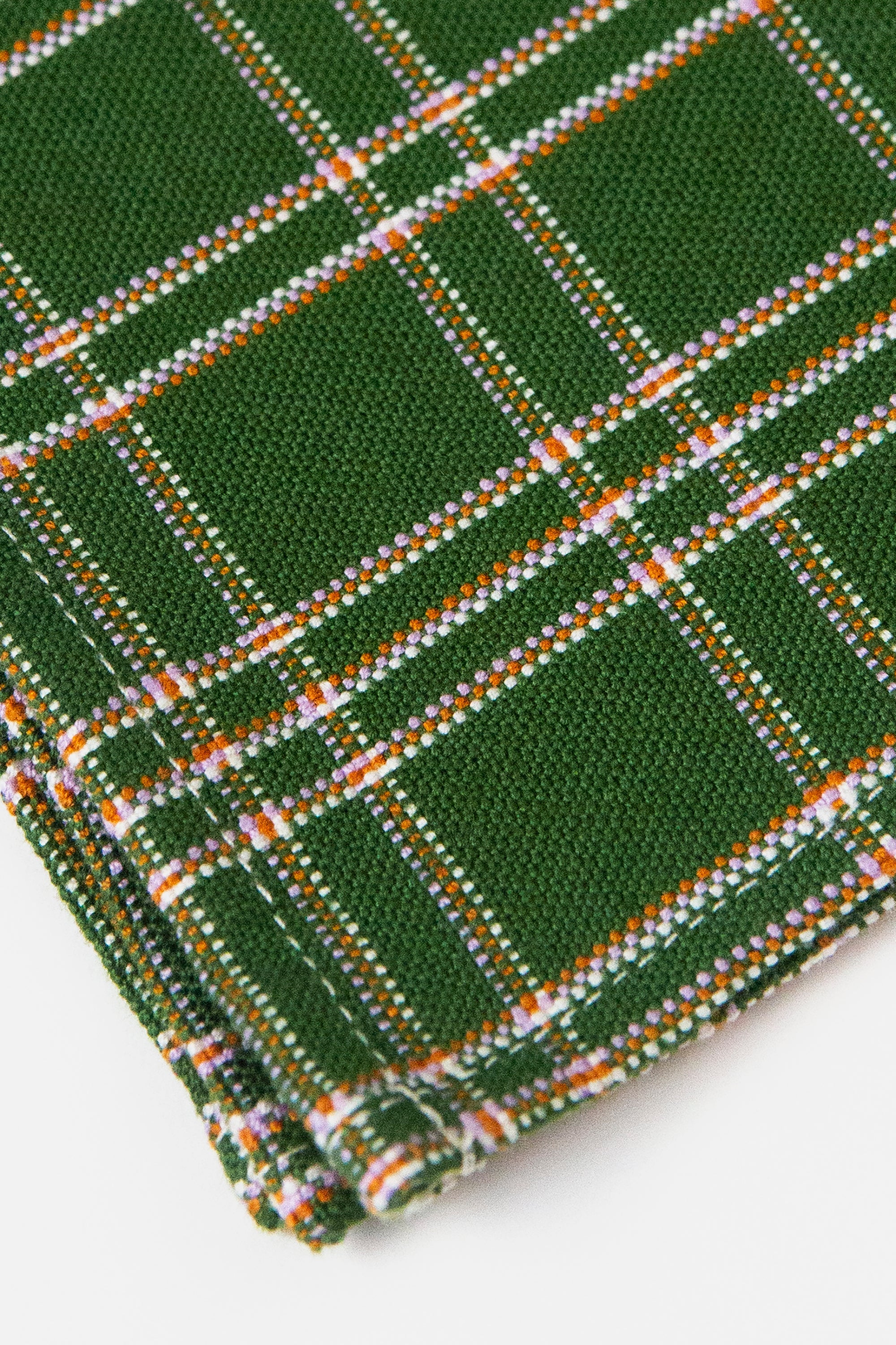 Chiapas Plaid Forest Green Cocktail Napkins Set of 4 - Arte House