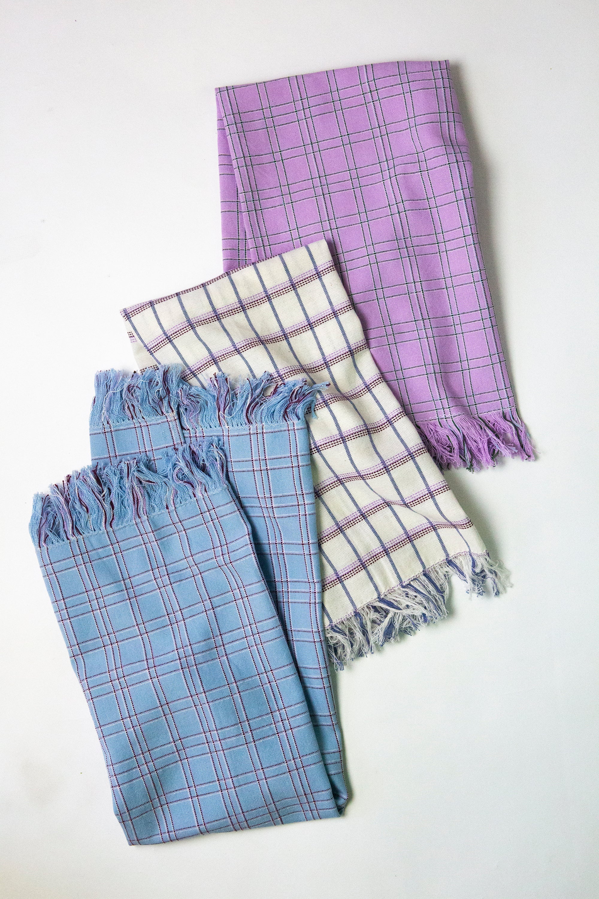 Chiapas Plaid Lilac Kitchen Towel - Arte House