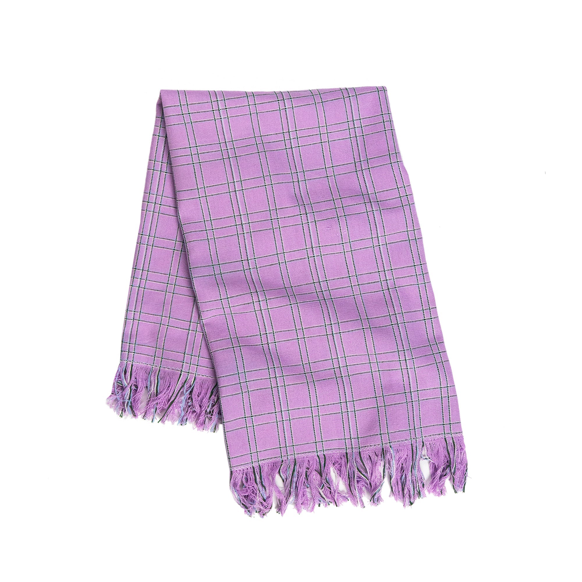 Chiapas Plaid Lilac Kitchen Towel - Arte House
