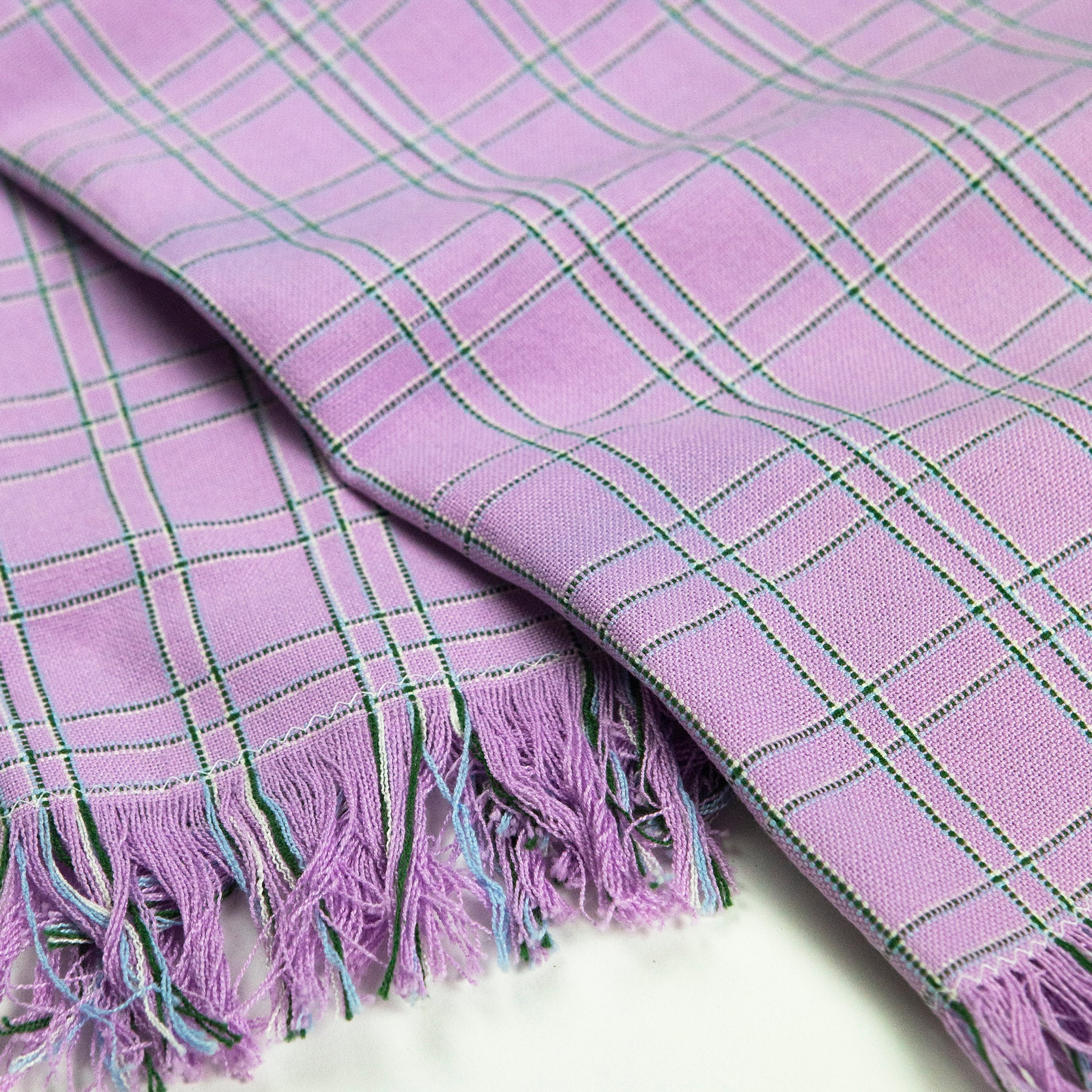 Chiapas Plaid Lilac Kitchen Towel - Arte House