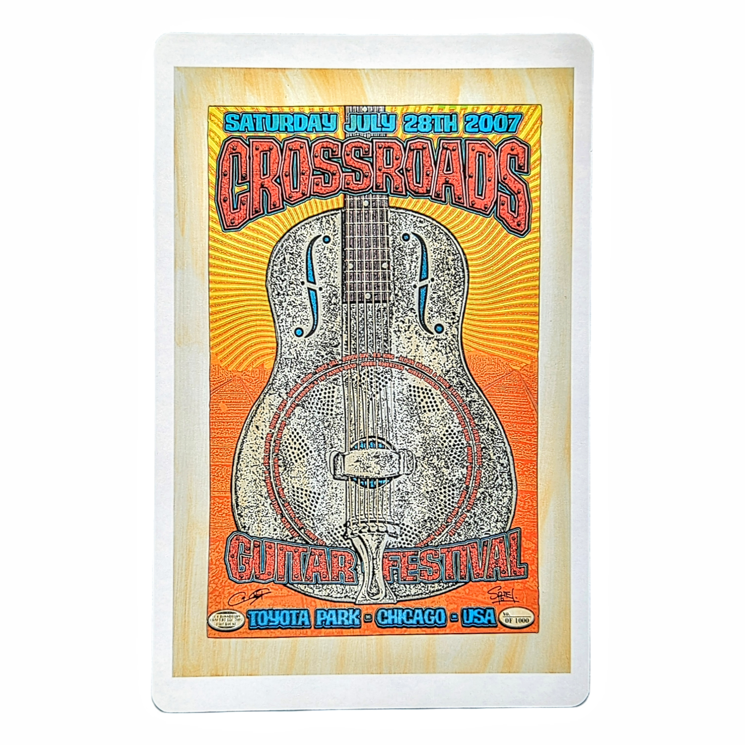 Chuck Sperry Eric Clapton, Chicago 2007 Art Card - Arte House
